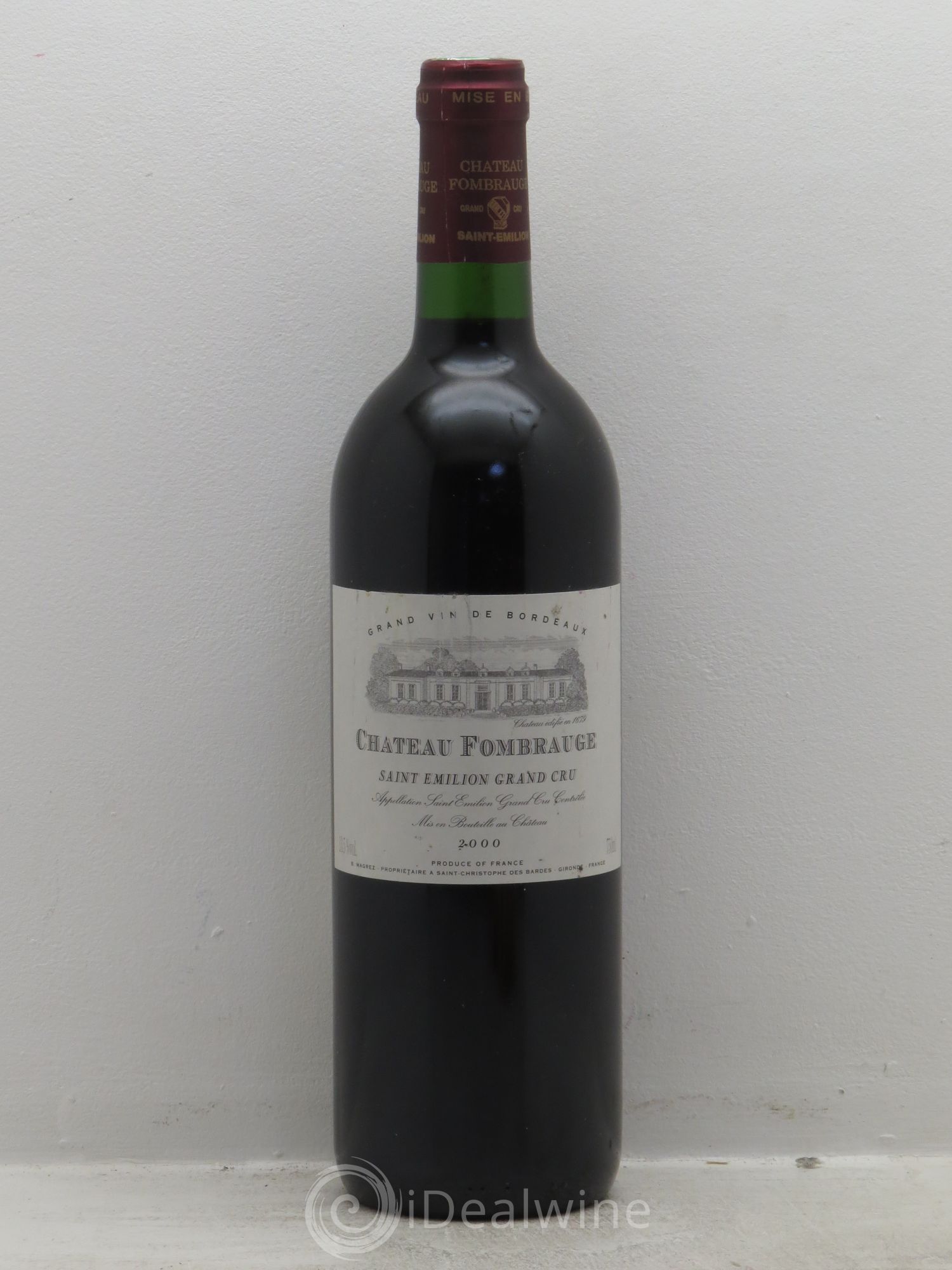 Château Fombrauge Grand Cru Classé 2000 - Lot de 1 bouteille - 0