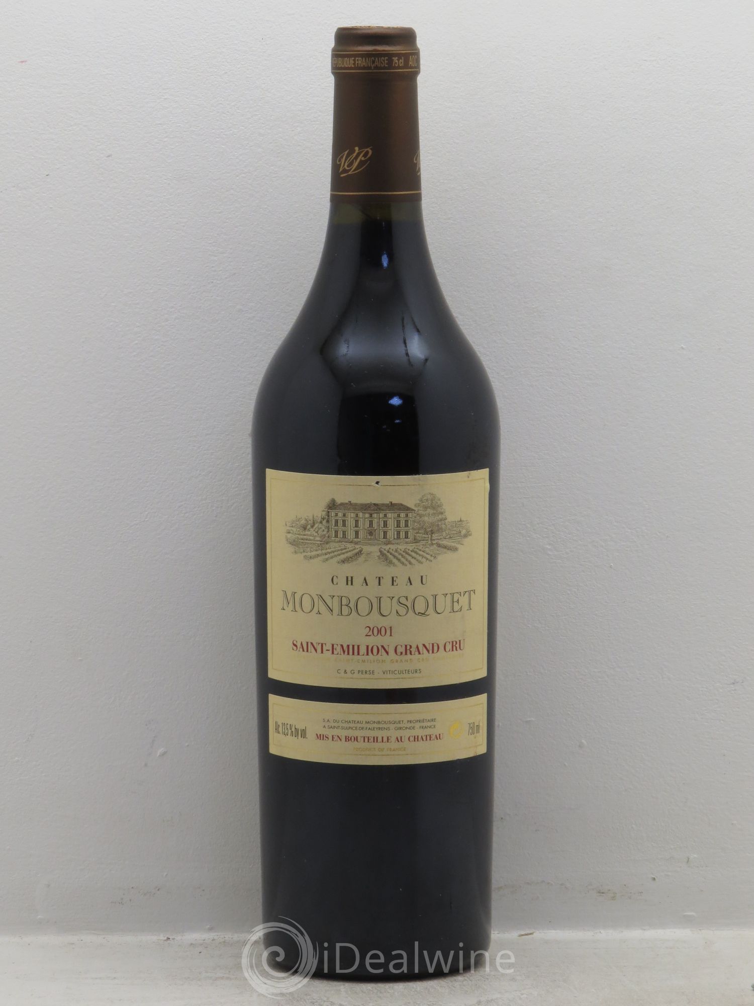 Château Monbousquet Grand Cru Classé 2001 - Lot de 1 bouteille - 0