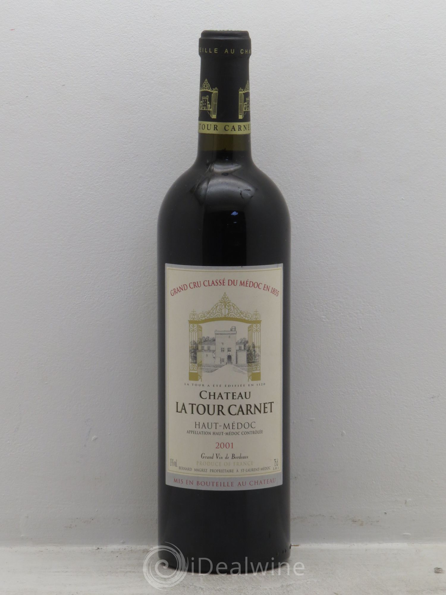Château la Tour Carnet 4ème Grand Cru Classé 2001 - Lot de 1 bouteille - 0