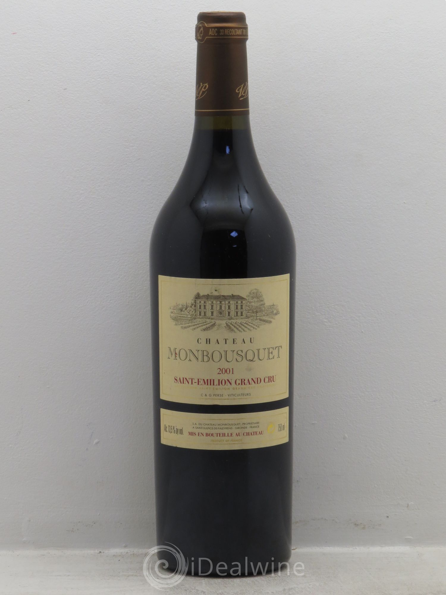 Château Monbousquet Grand Cru Classé 2001 - Lot de 1 bouteille - 0