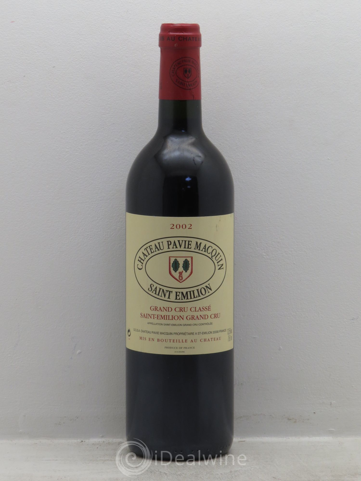 Château Pavie Macquin 1er Grand Cru Classé B 2002 - Lot de 1 bouteille - 0