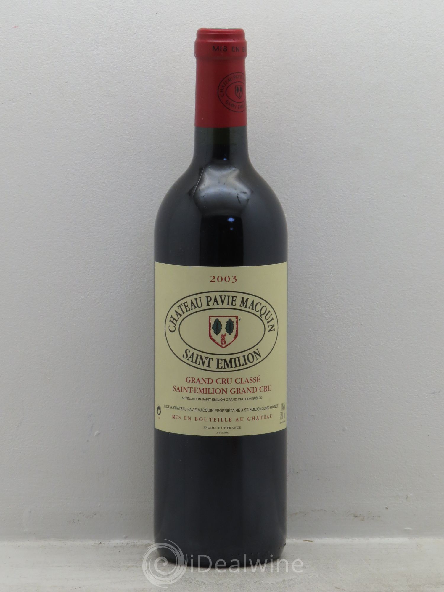 Château Pavie Macquin 1er Grand Cru Classé B 2003 - Lot de 1 bouteille - 0