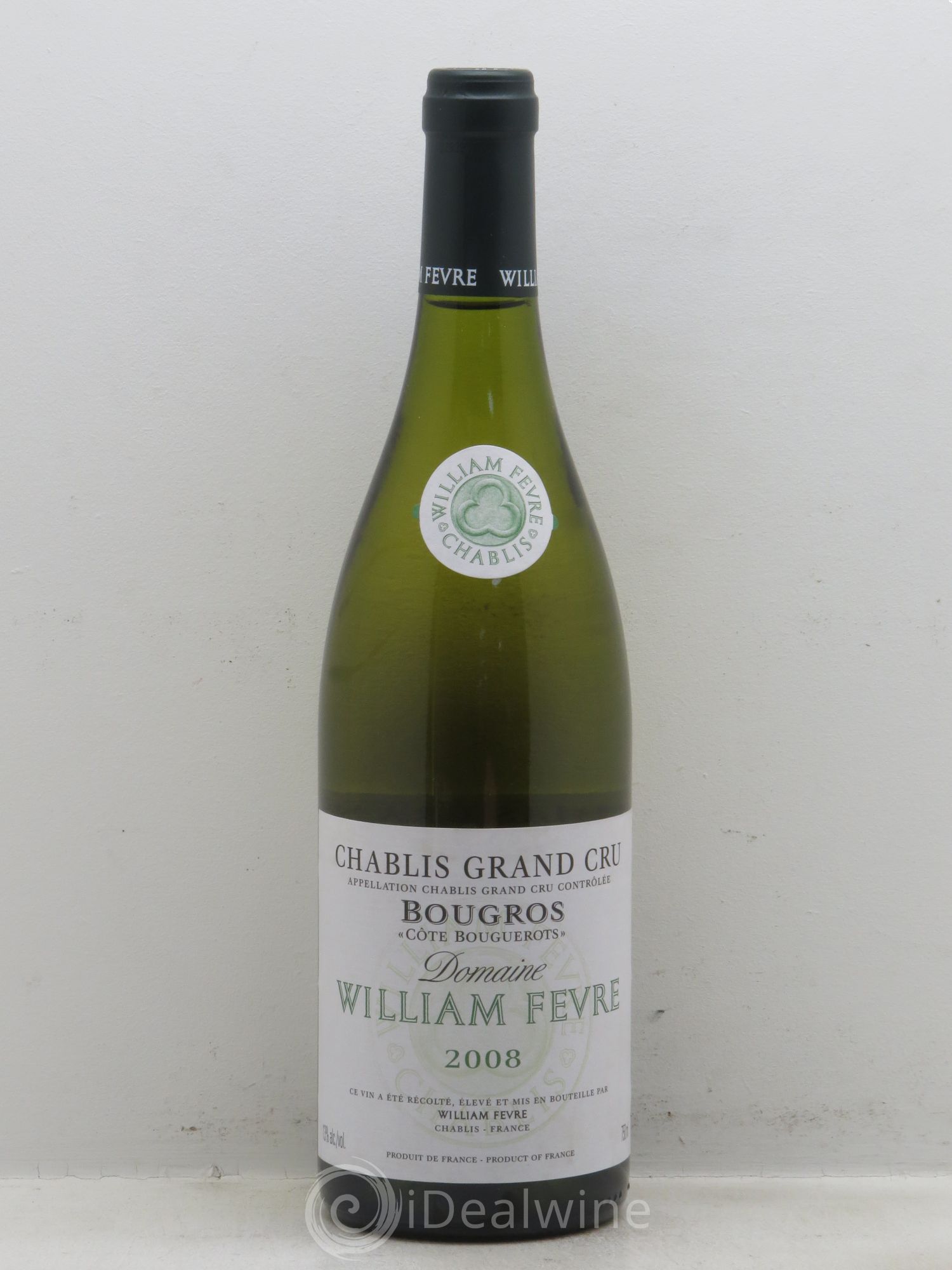 Chablis Grand Cru Bougros Côte Bouguerots William Fèvre (sans prix de réserve-no reserve) 2008 - Posten von 1 Flasche - 0