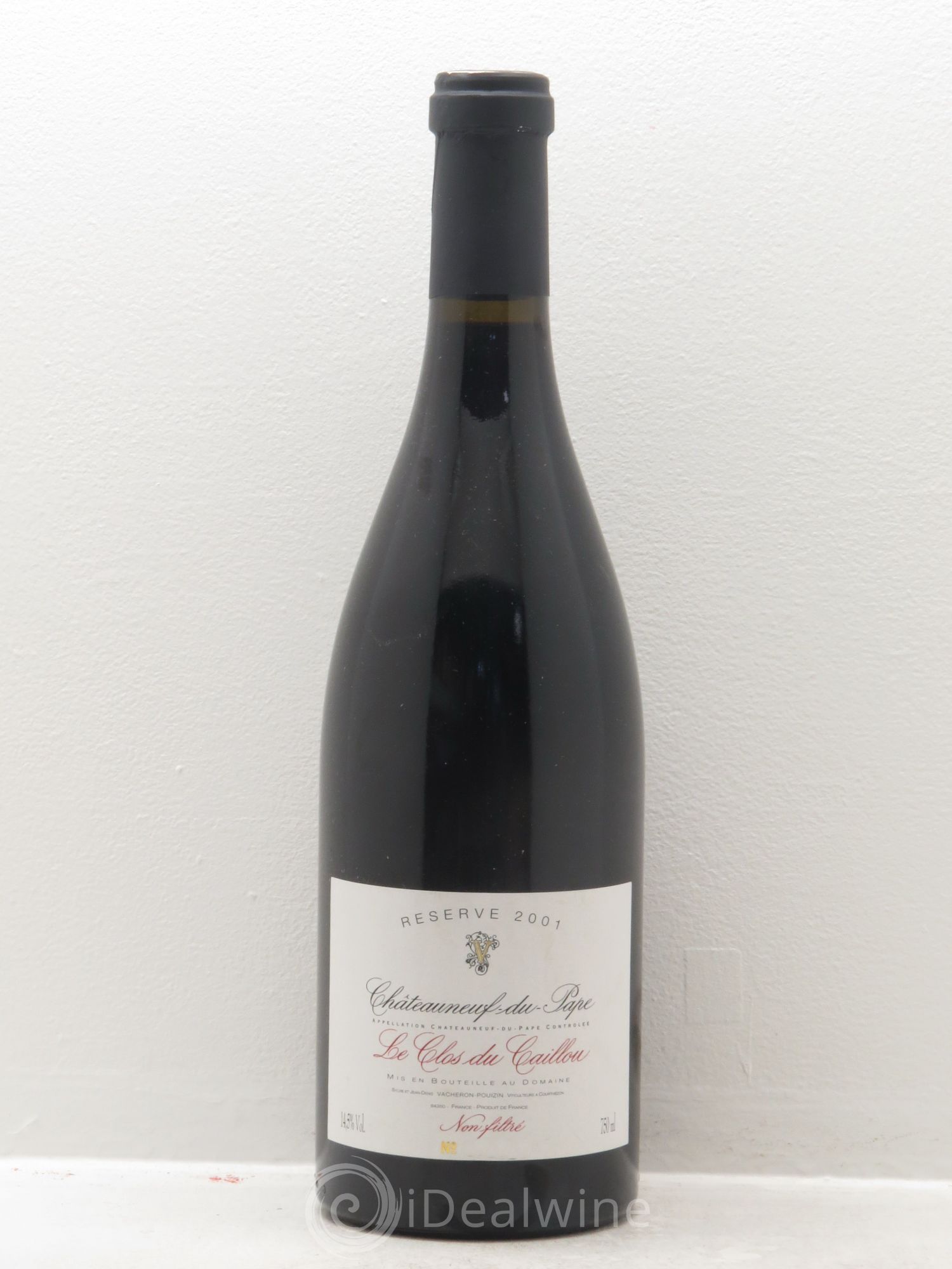 Châteauneuf-du-Pape Domaine Le Clos du Caillou Réserve Sylvie Vacheron (sans prix de réserve) 2001 - Lot de 1 bouteille - 0