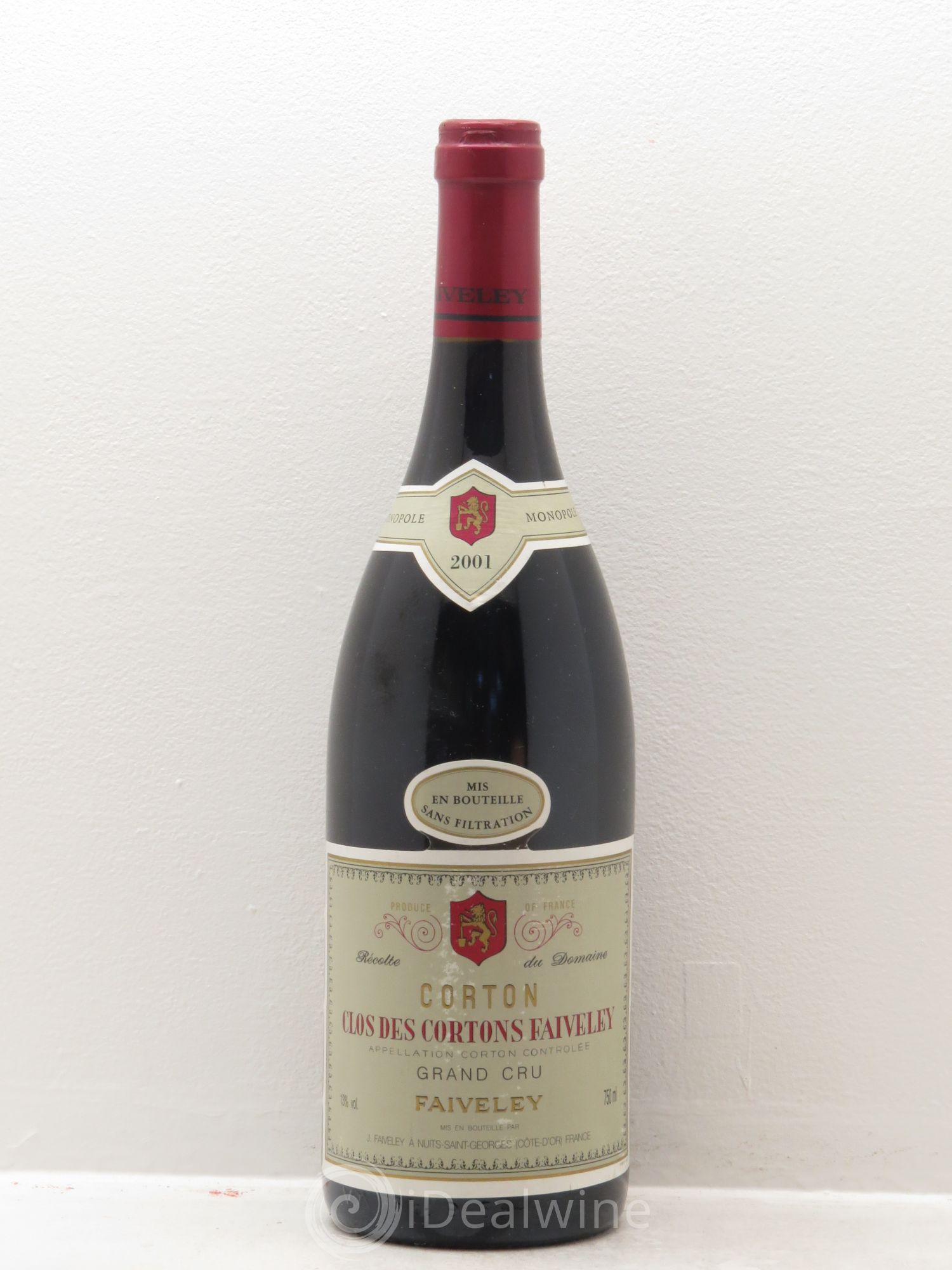 Corton Grand Cru Clos des Cortons Faiveley (sans prix de réserve) 2001 - Lot de 1 bouteille - 0