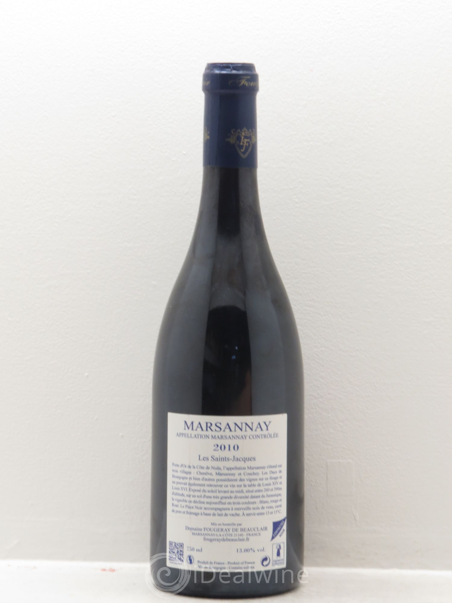 Marsannay Saint Jacques Domaine Fougeray de Beauclair (sans prix de réserve) 2010 - Posten von 1 Flasche - 1