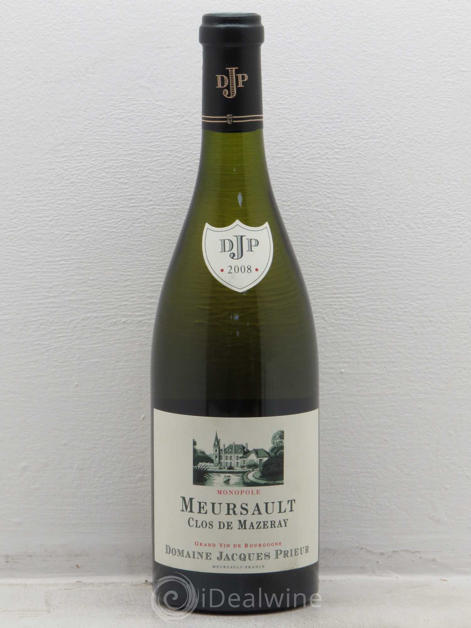 Meursault Clos du Mazeray Jacques Prieur (sans prix de réserve) 2008 - Posten von 1 Flasche - 0