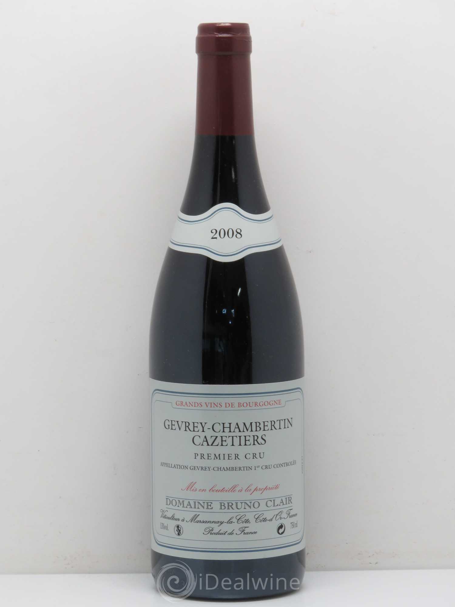 Gevrey-Chambertin 1er Cru Les Cazetiers Bruno Clair (Domaine) (sans prix de réserve) 2008 - Lot de 1 bouteille - 0