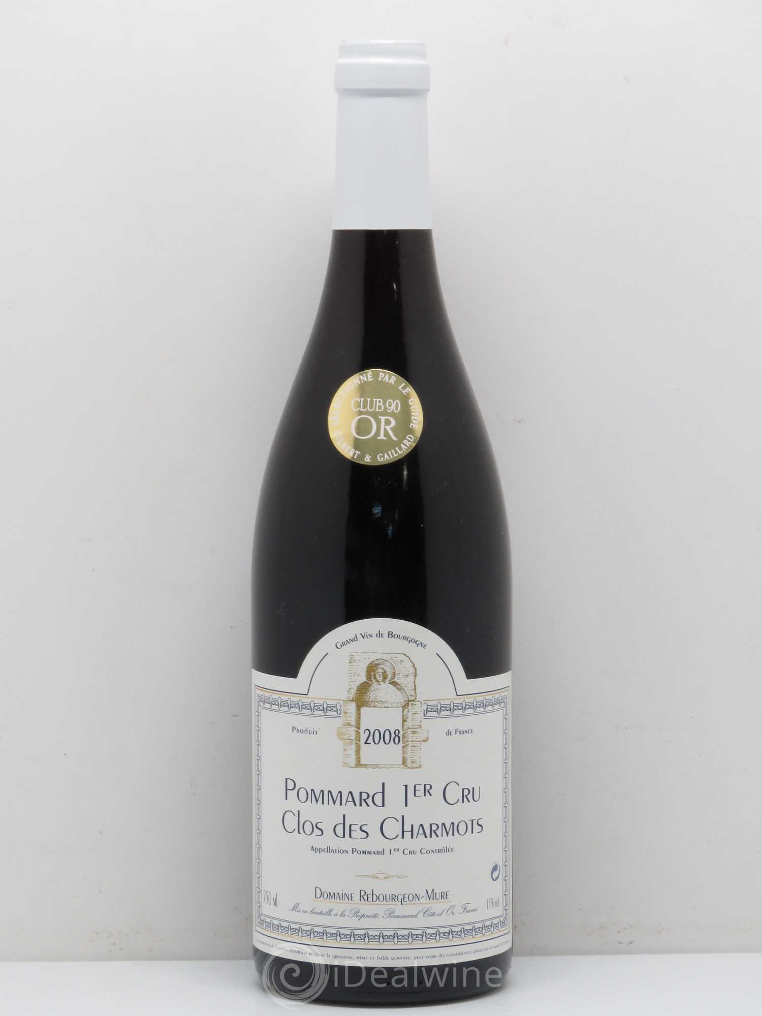 Pommard 1er Cru Clos des Charmots Domaine Rebourgeon Mure (sans prix de réserve) 2008 - Posten von 1 Flasche - 0