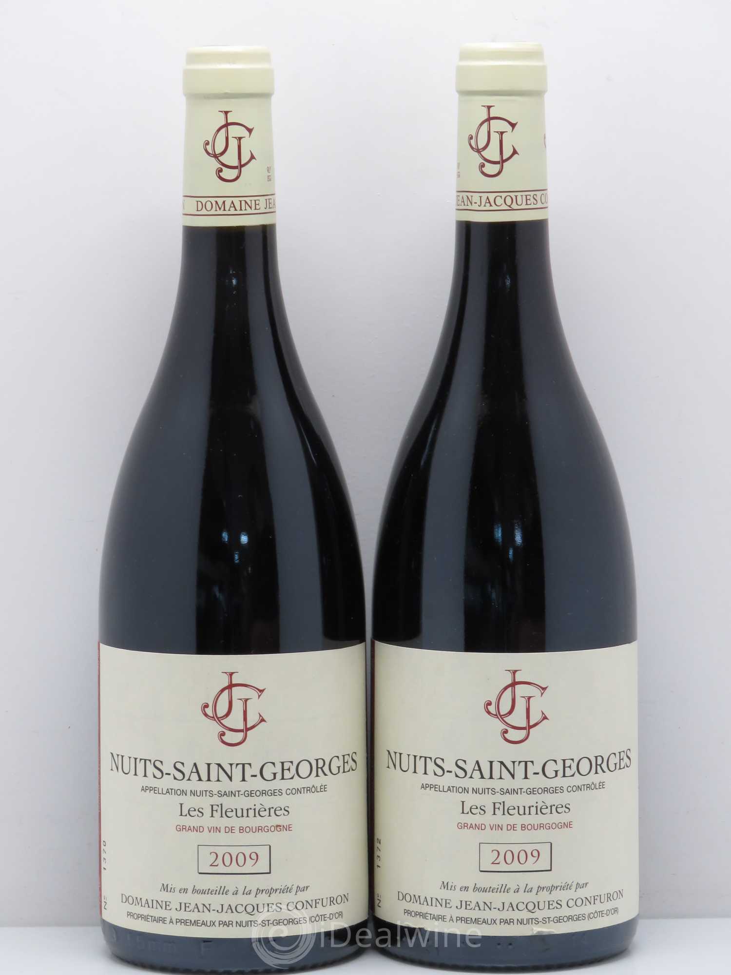 Nuits-Saint-Georges 1er Cru Les Fleurieres Domaine Jean Jacques Confuron (sans prix de réserve) 2009 - Posten von 2 Flaschen - 0