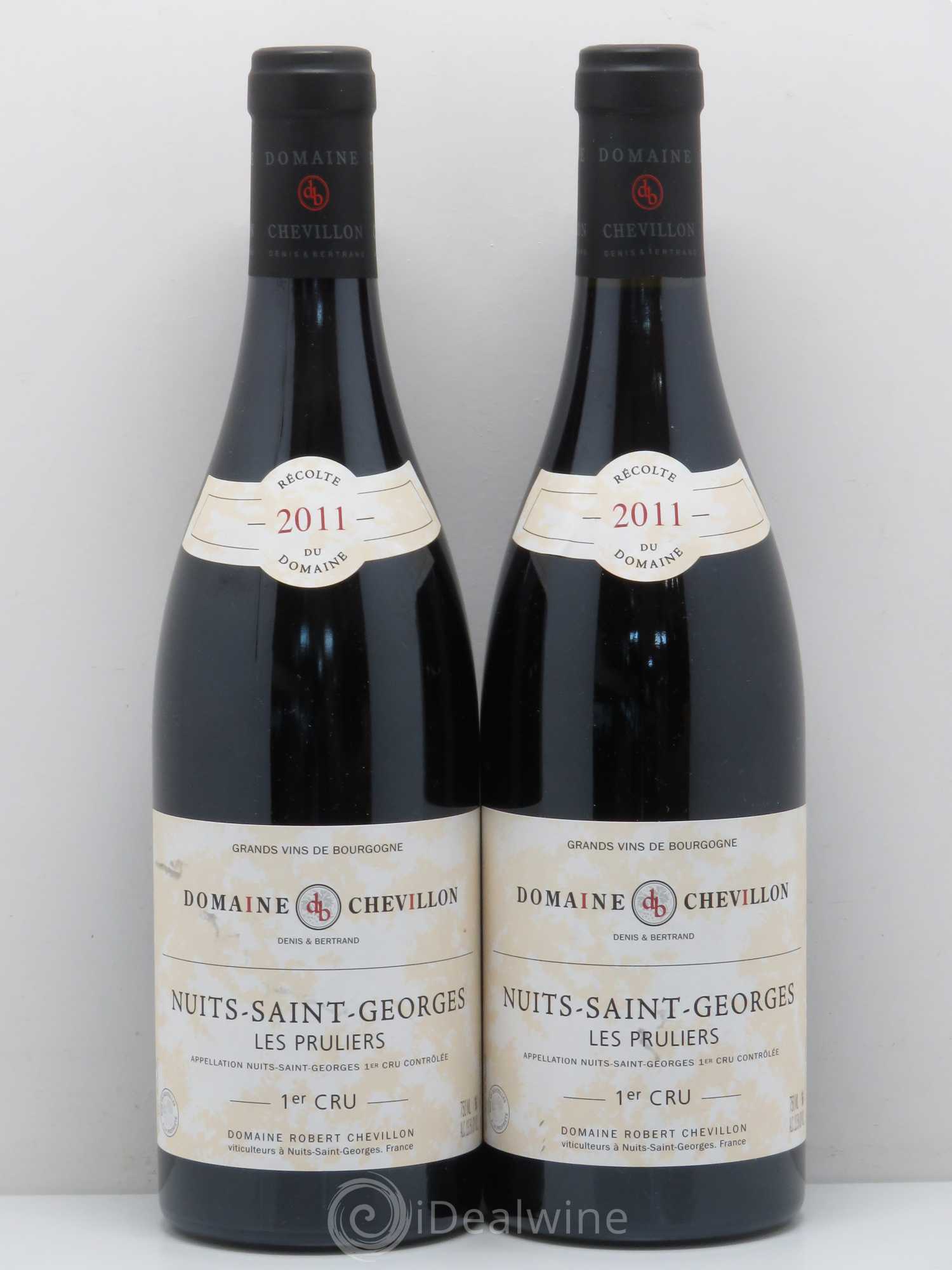 Nuits-Saint-Georges 1er Cru Les Pruliers Robert Chevillon (sans prix de réserve) 2011 - Lot de 2 bouteilles - 0