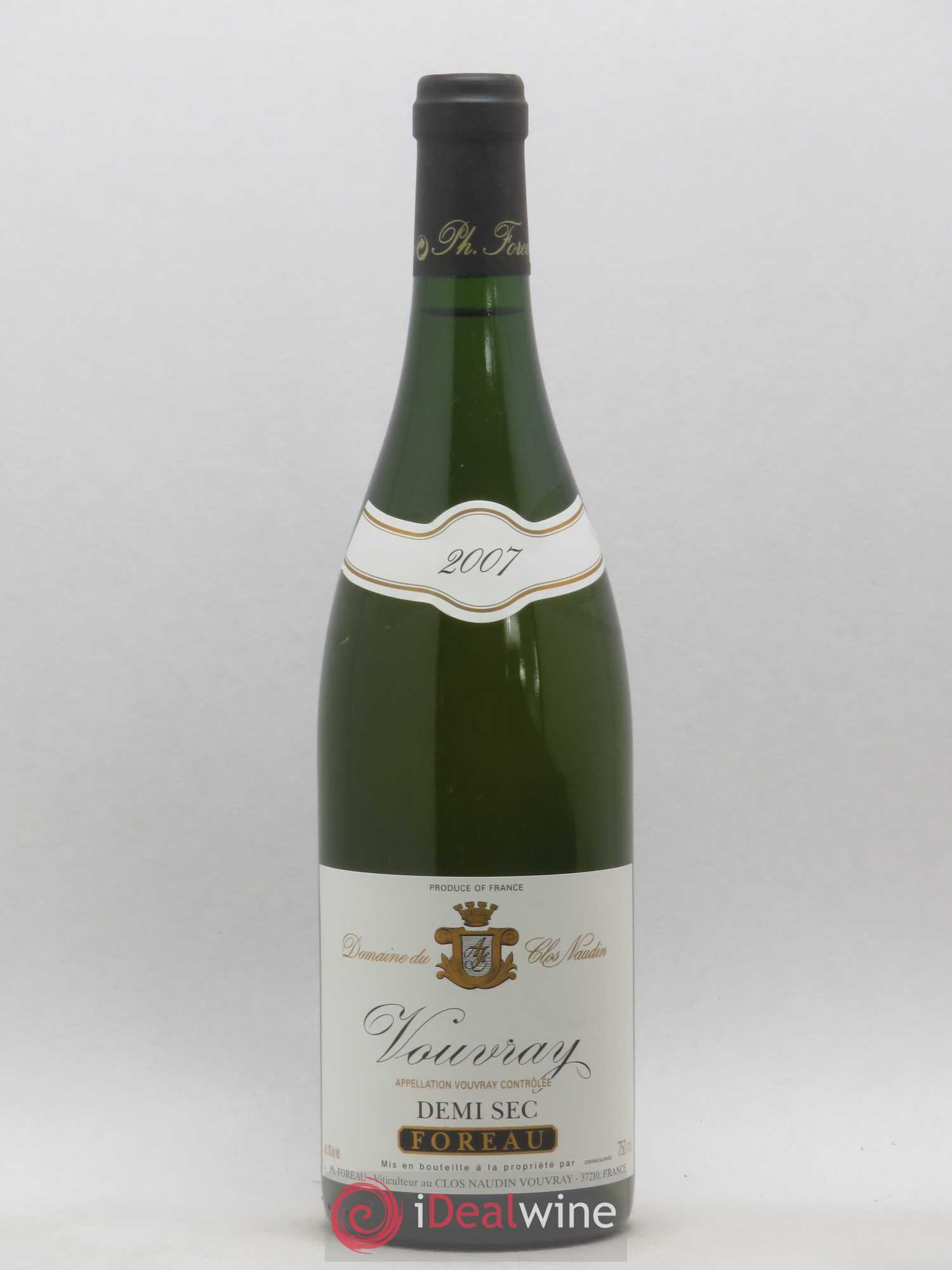 Vouvray Demi-Sec Clos Naudin - Philippe Foreau (sans prix de réserve) 2007 - Lot de 1 bouteille - 0