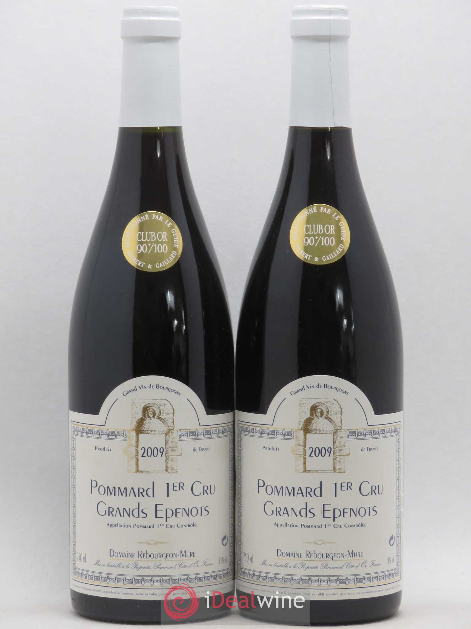 Pommard 1er Cru Grands Epenots Domaine Rebourgeon Mure (sans prix de réserve) 2009 - Posten von 2 Flaschen - 0