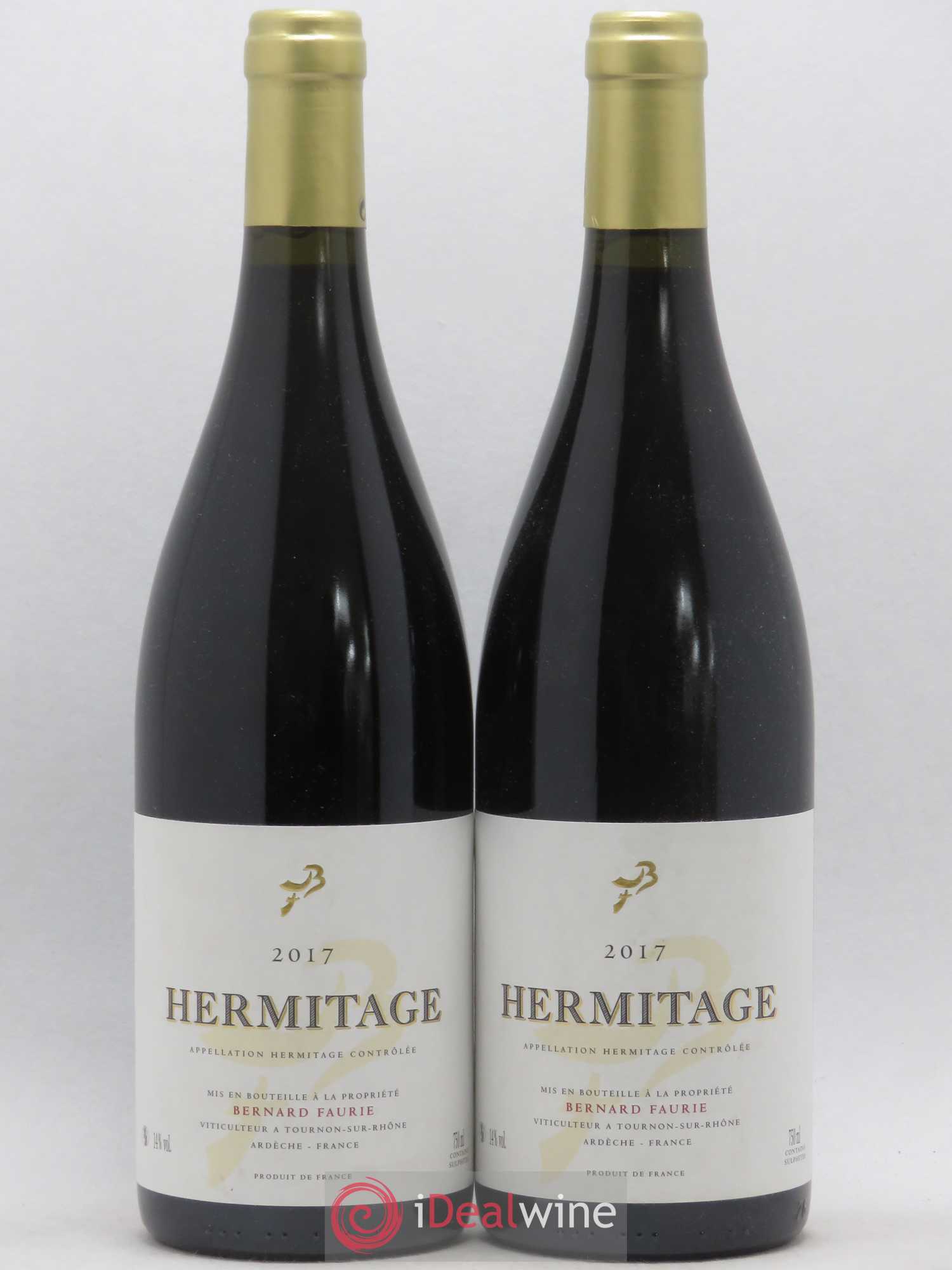 Hermitage Bessards Méal (capsule dorée) Bernard Faurie (sans prix de réserve) 2017 - Lot de 2 bouteilles - 0