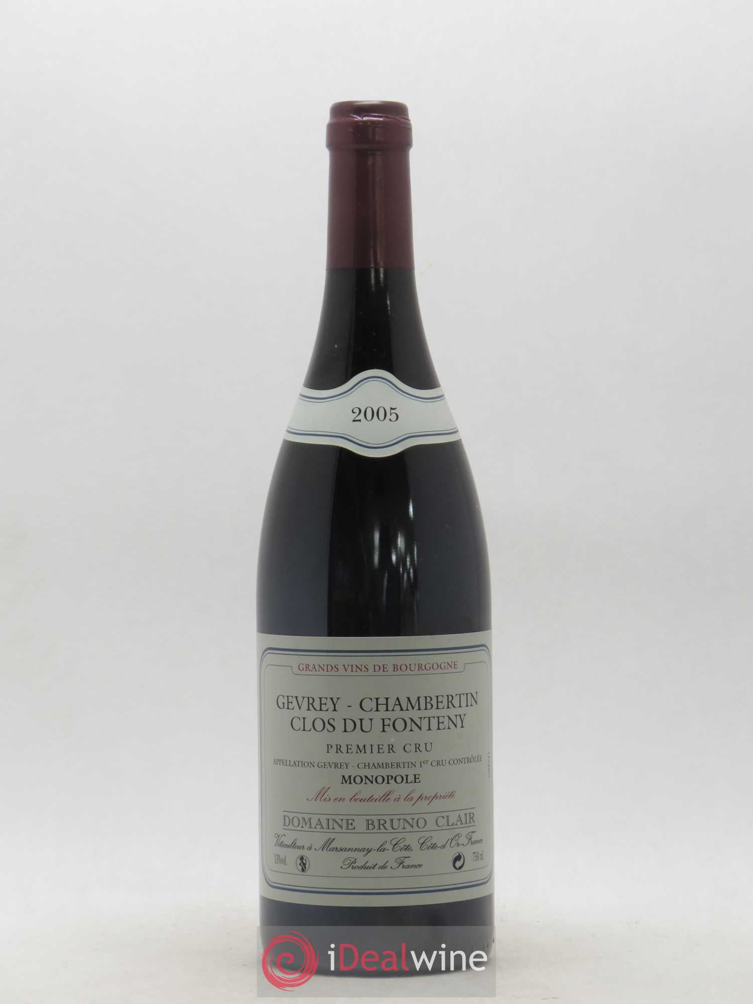 Gevrey-Chambertin 1er Cru Clos du Fonteny Bruno Clair (Domaine) (sans prix de réserve) 2005 - Lot de 1 bouteille - 0