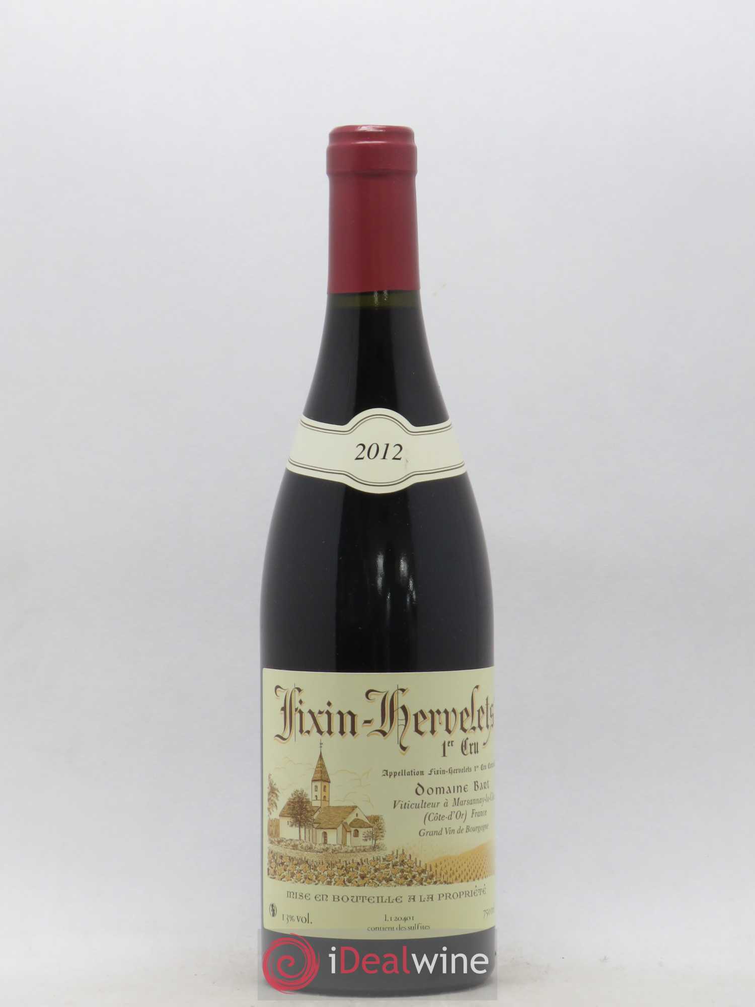 Fixin 1er Cru Hervelets Bart (Domaine) (sans prix de réserve) 2012 - Lot de 1 bouteille - 0