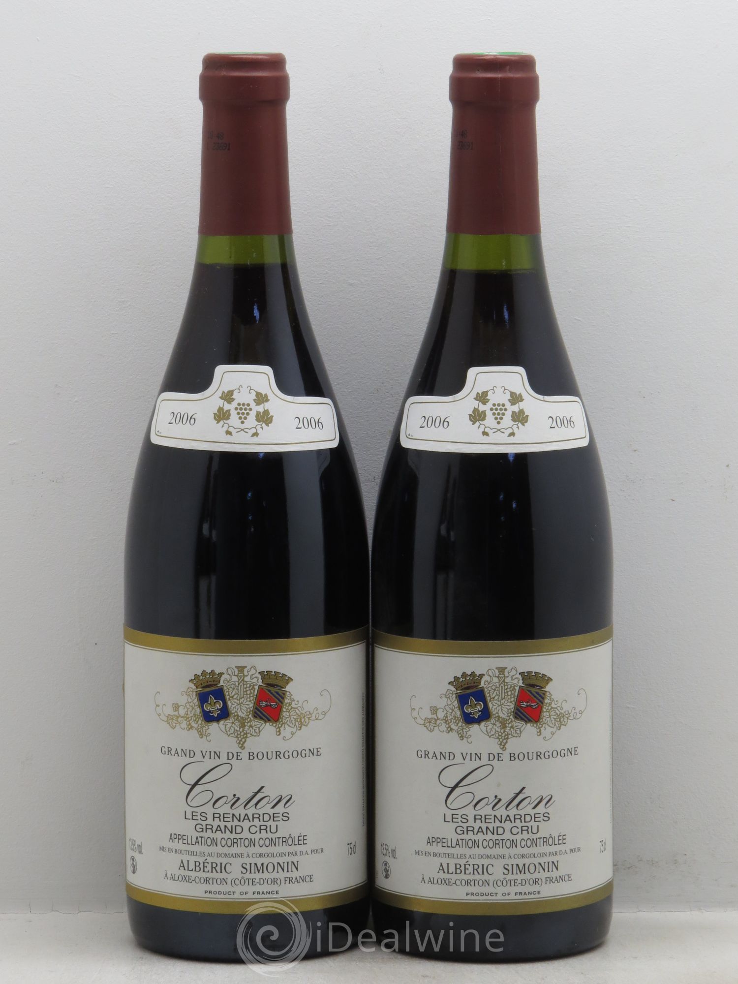 Corton Grand Cru Alberic Simonin (sans prix de réserve-no reserve) 2006 - Posten von 2 Flaschen - 0