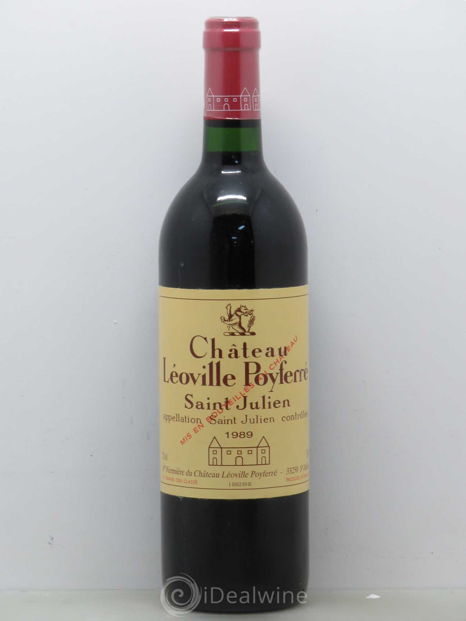 Château Léoville Poyferré 2ème Grand Cru Classé 1989 - Lot de 1 bouteille - 0