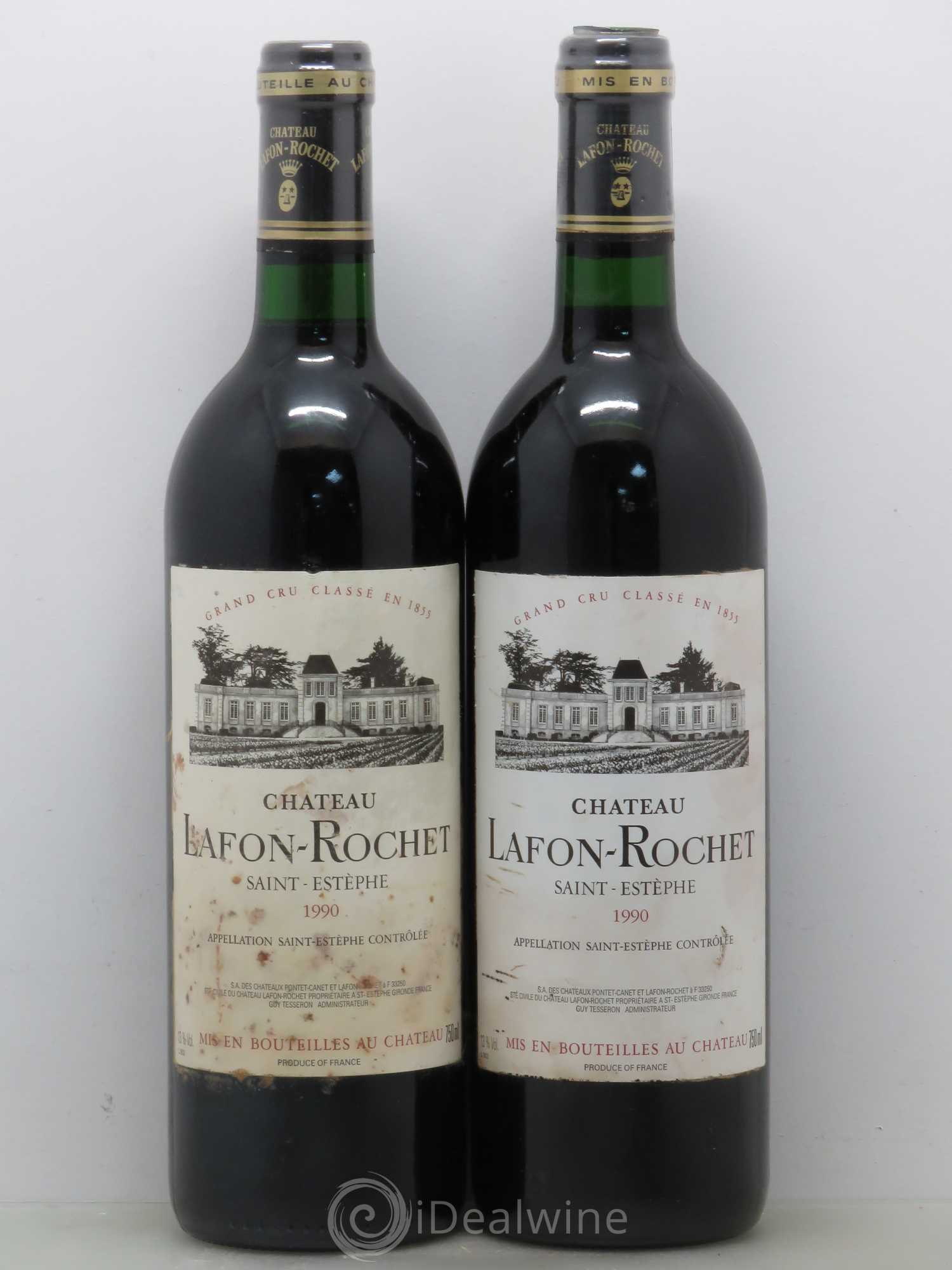 Château Lafon Rochet 4ème Grand Cru Classé 1990 - Lot de 2 bouteilles - 0