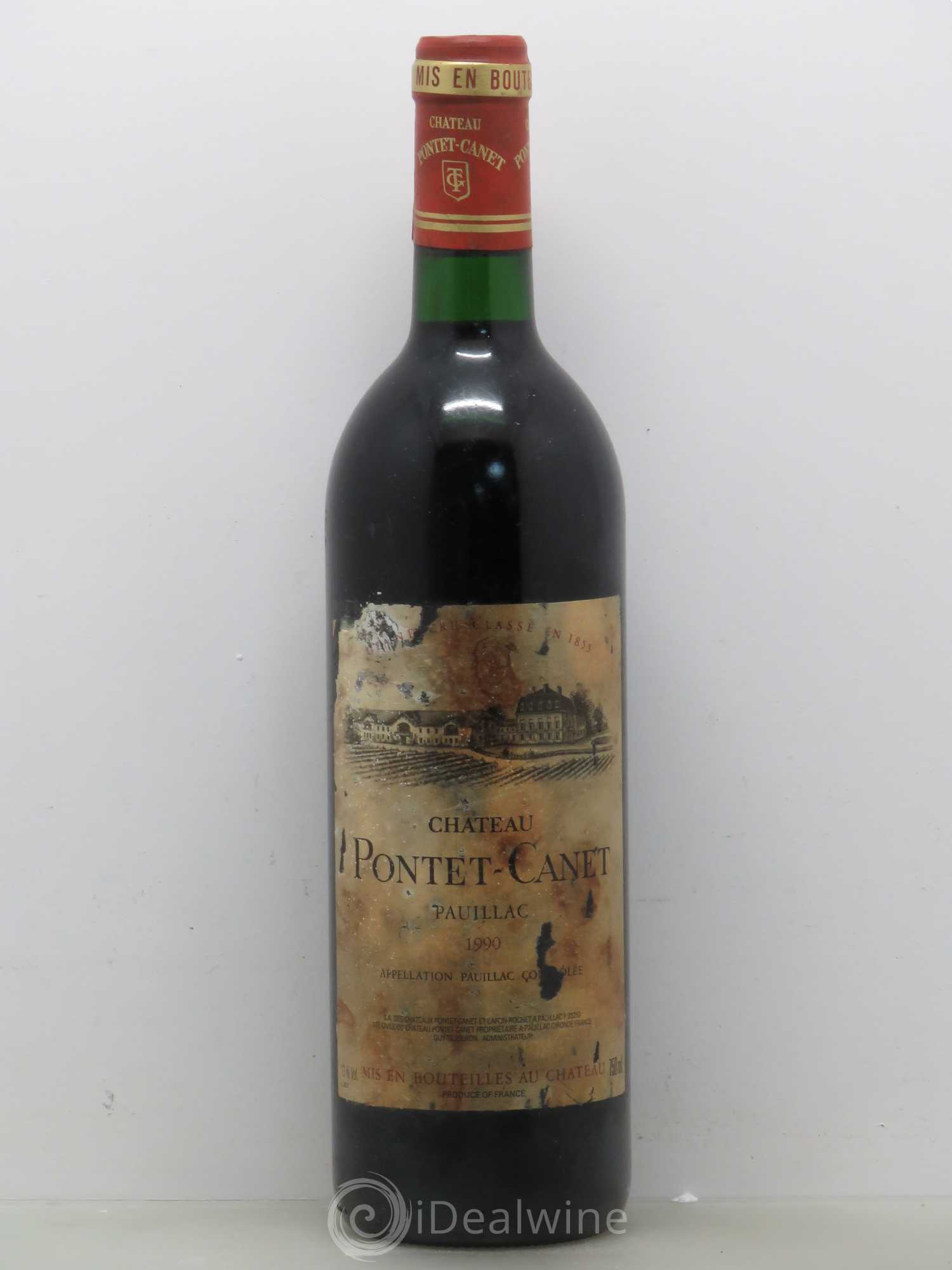 Château Pontet Canet 5ème Grand Cru Classé 1990 - Lot de 1 bouteille - 0