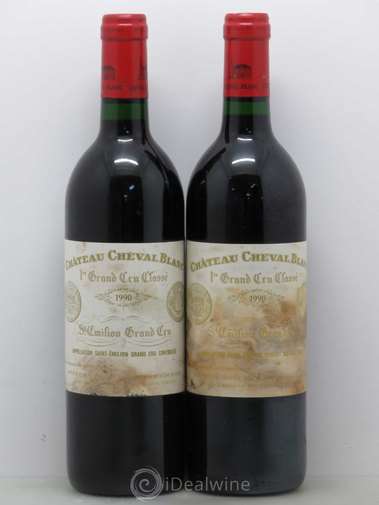 Château Cheval Blanc 1er Grand Cru Classé A 1990 - Lot de 2 bouteilles - 0