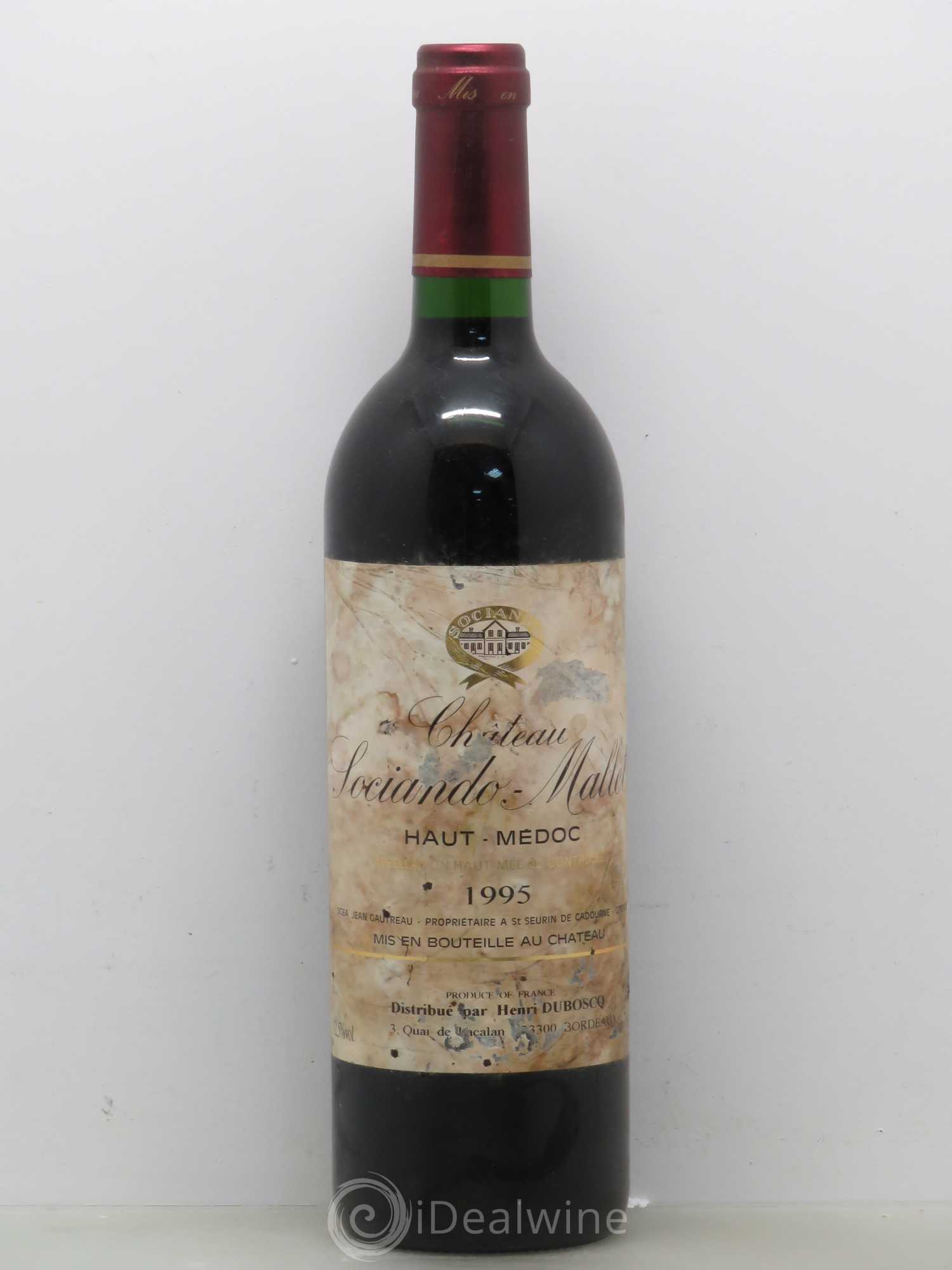 Château Sociando Mallet 1995 - Lot de 1 bouteille - 0