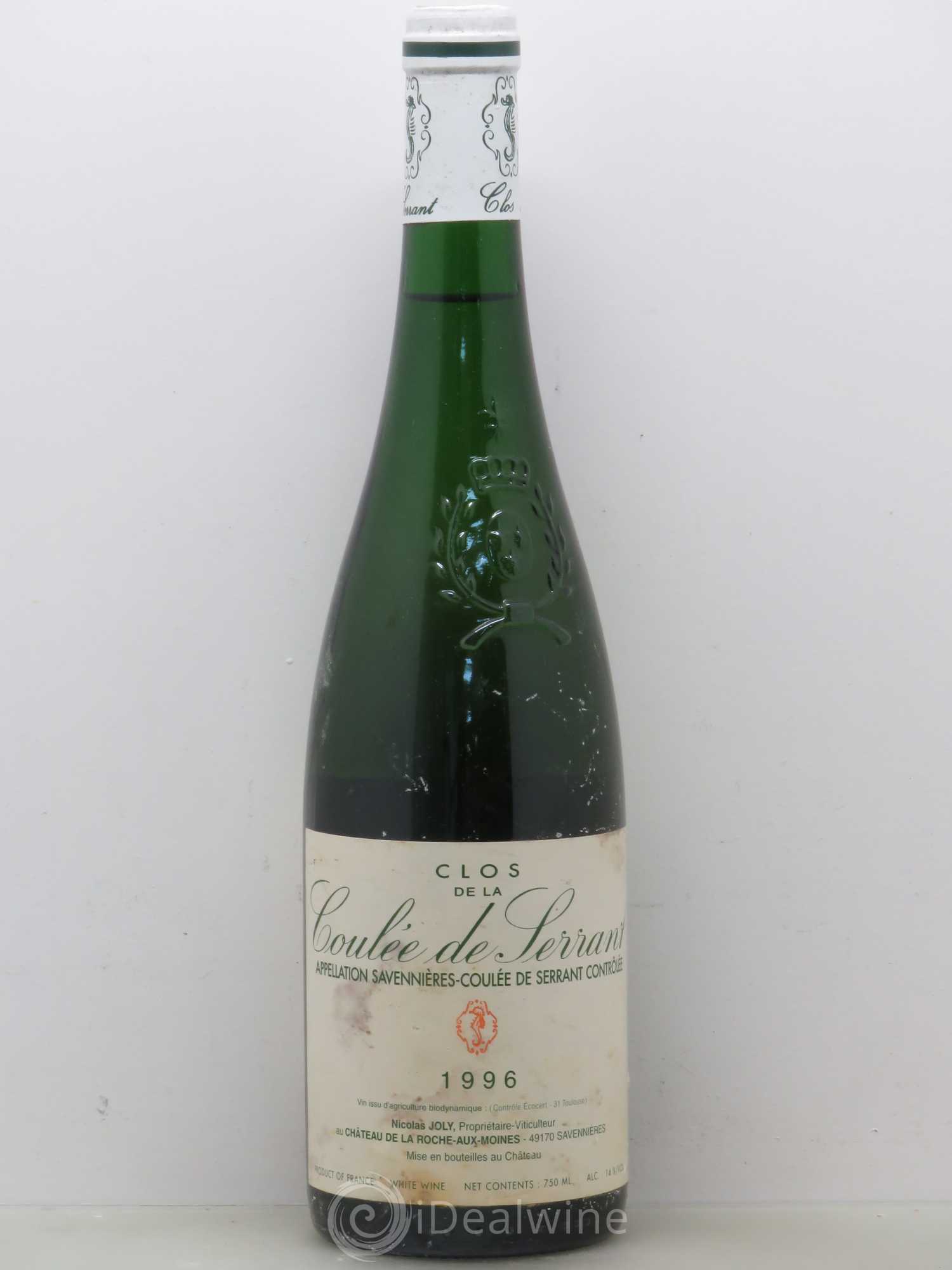 Savennières Clos de la Coulée de Serrant Vignobles de la Coulée de Serrant - Nicolas Joly 1996 - Lot de 1 bouteille - 0