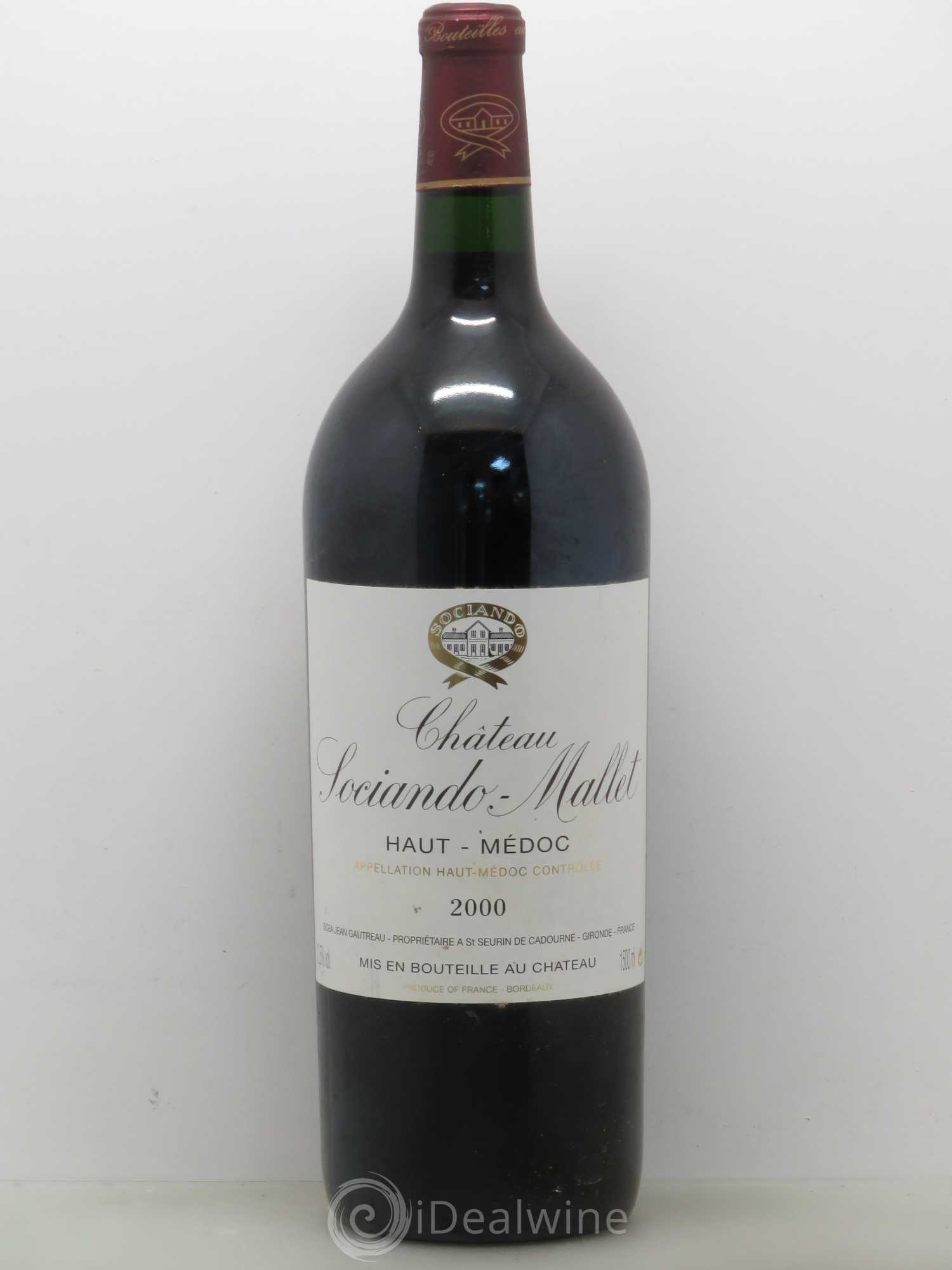 Château Sociando Mallet 2000 - Lot de 1 magnum - 0