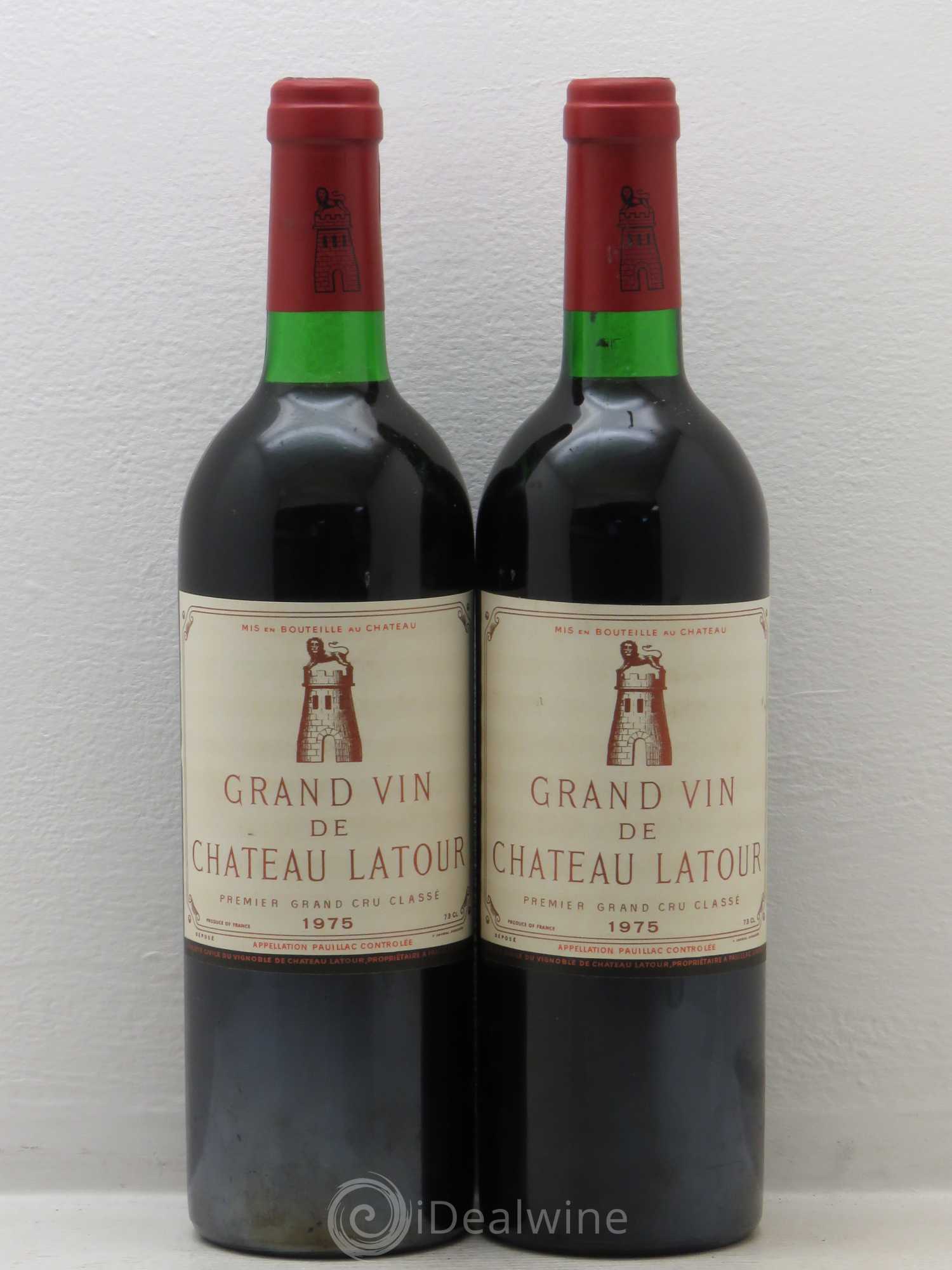 Château Latour 1er Grand Cru Classé 1975 - Lot de 2 bouteilles - 0