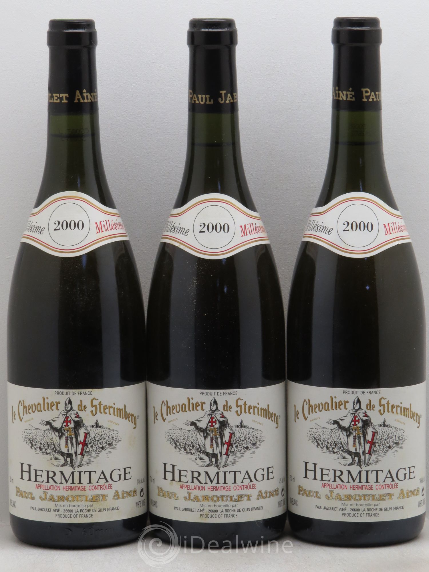 Hermitage Chevalier de Sterimberg Paul Jaboulet Ainé 2000 - Lot de 3 bouteilles - 0