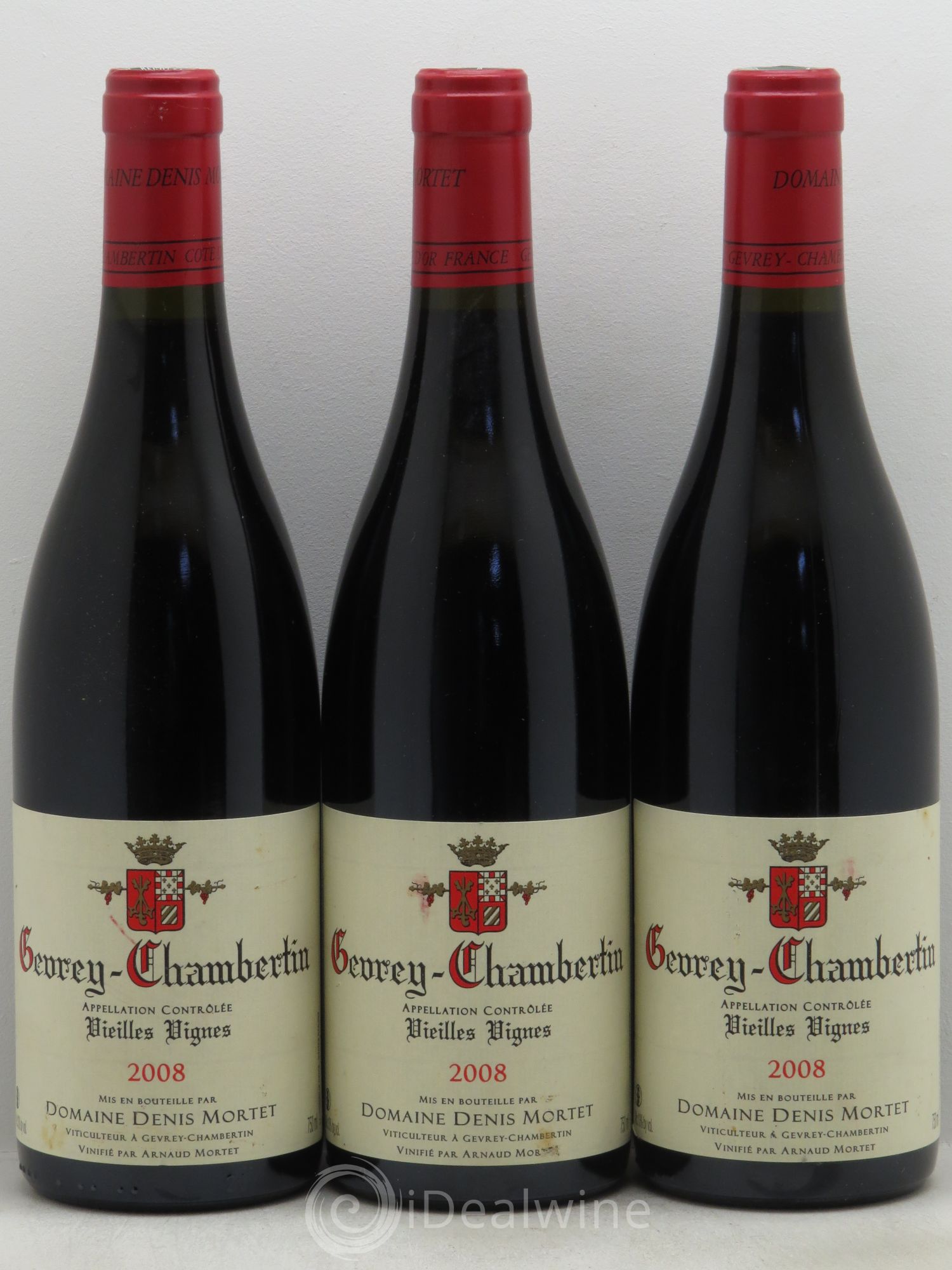 Gevrey-Chambertin Vieilles vignes Denis Mortet (Domaine) 2008 - Lot de 3 bouteilles - 0