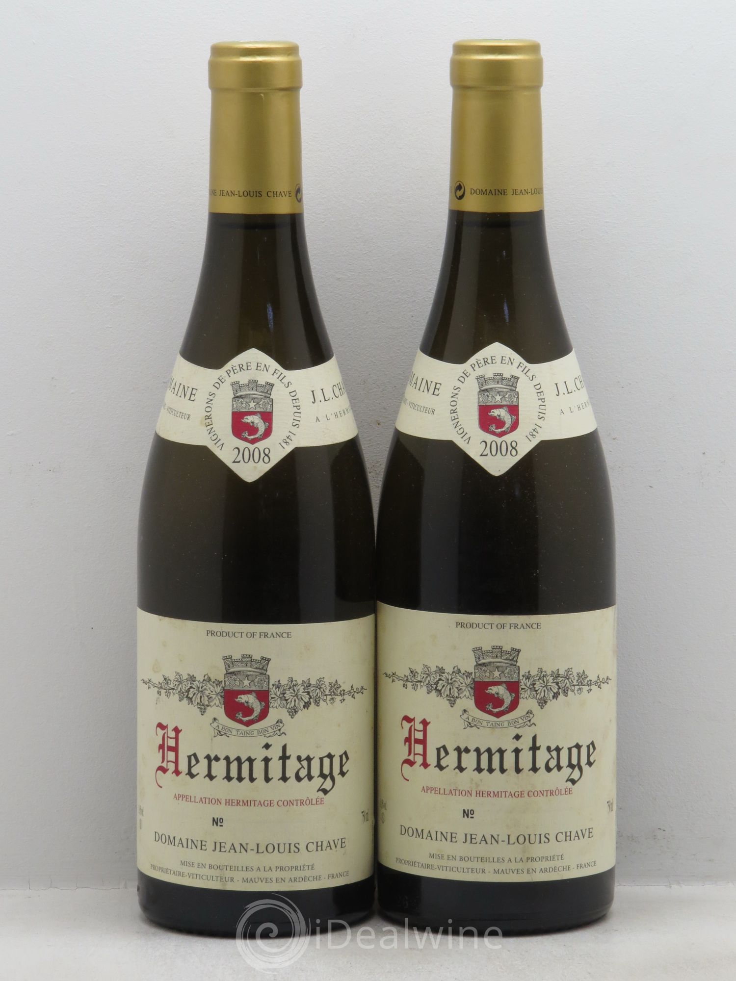 Hermitage Jean-Louis Chave 2008 - Lot de 2 bouteilles - 0