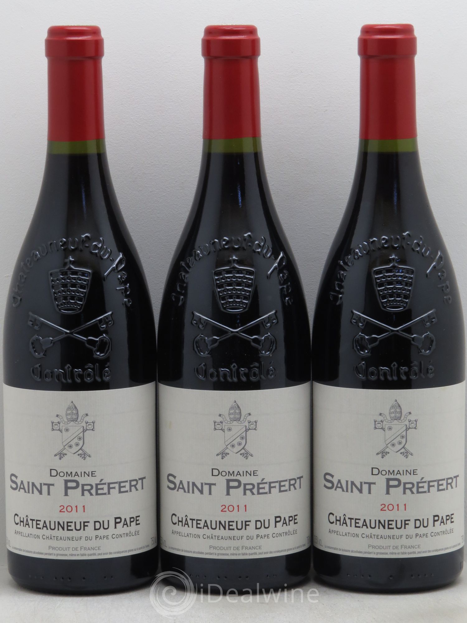 Châteauneuf-du-Pape Domaine Saint-Préfert 2011 - Lot de 3 bouteilles - 0
