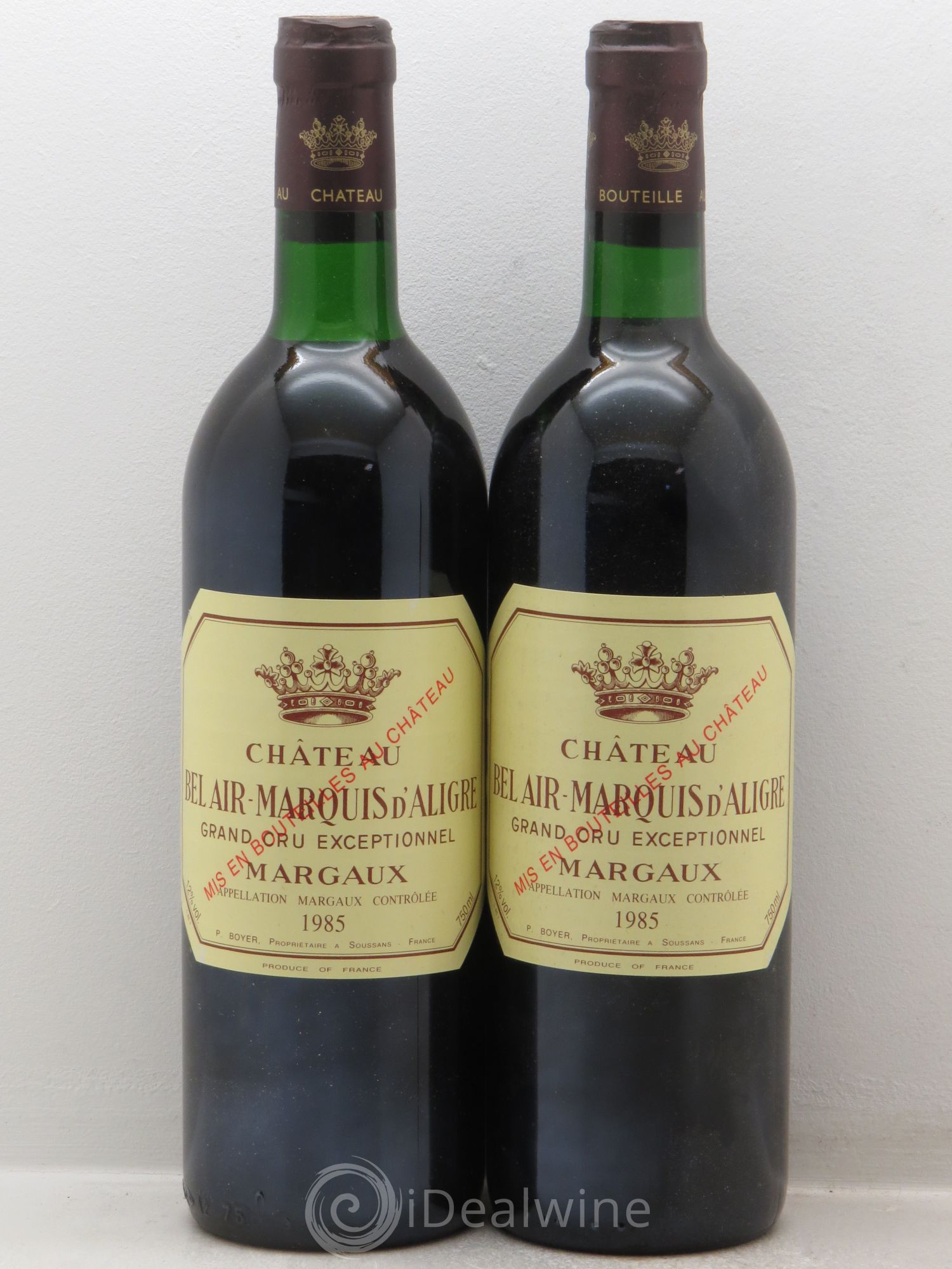 Château Bel Air Marquis d'Aligre 1985 - Lot de 2 bouteilles - 0