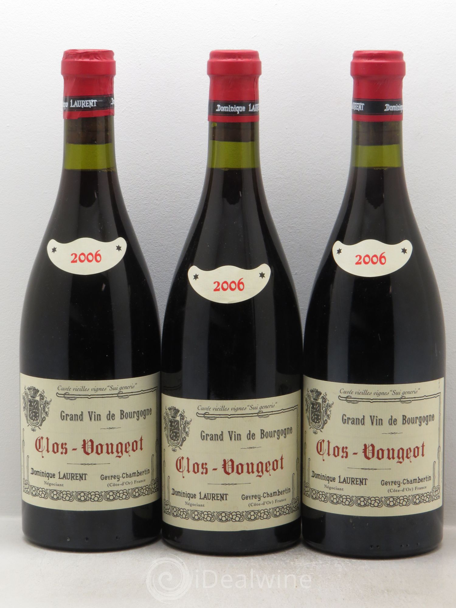 Clos de Vougeot Grand Cru Dominique Laurent Cuvée "Sui Généris" Vieilles Vignes 2006 - Lotto di 3 bottiglie - 0
