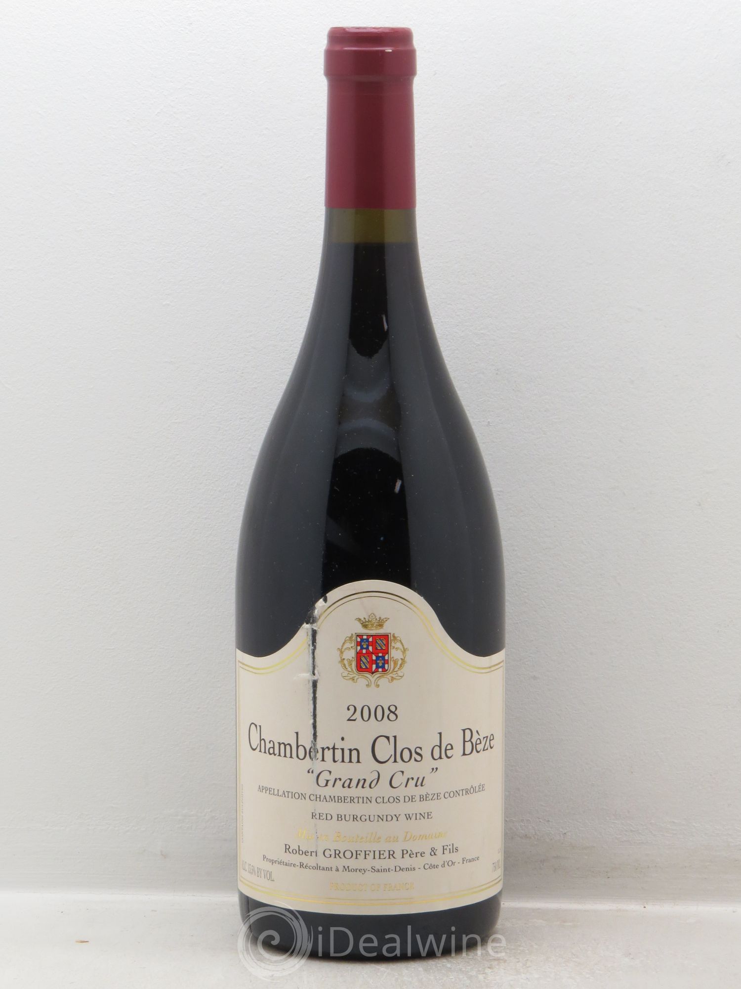 Chambertin Clos de Bèze Grand Cru Robert Groffier Père & Fils (Domaine) 2008 - Lot de 1 bouteille - 0