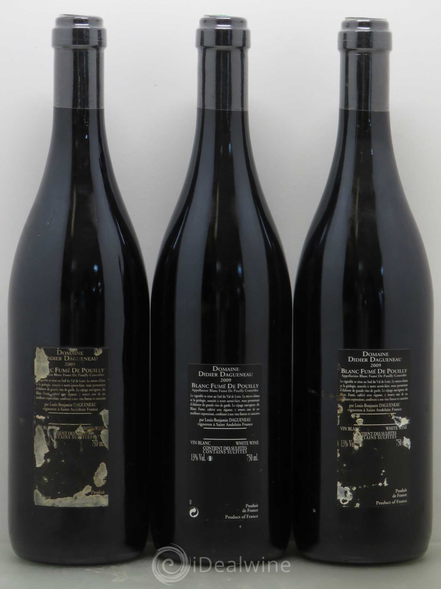 Vin de France (anciennement Pouilly-Fumé) Silex Dagueneau (Domaine Didier - Louis-Benjamin) 2009 - Lot de 3 bouteilles - 1
