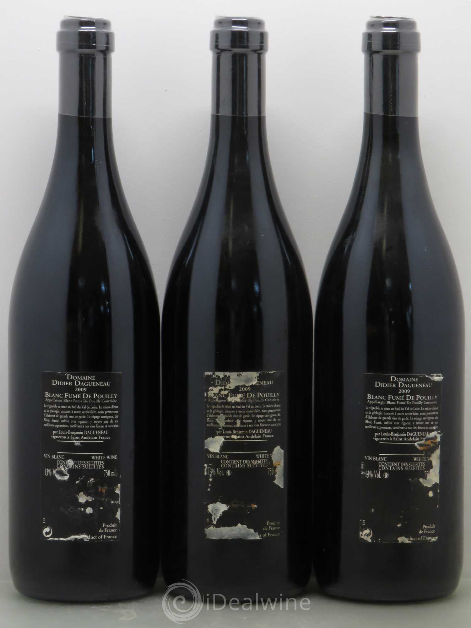 Vin de France (anciennement Pouilly-Fumé) Silex Dagueneau (Domaine Didier - Louis-Benjamin) 2009 - Lot de 3 bouteilles - 1