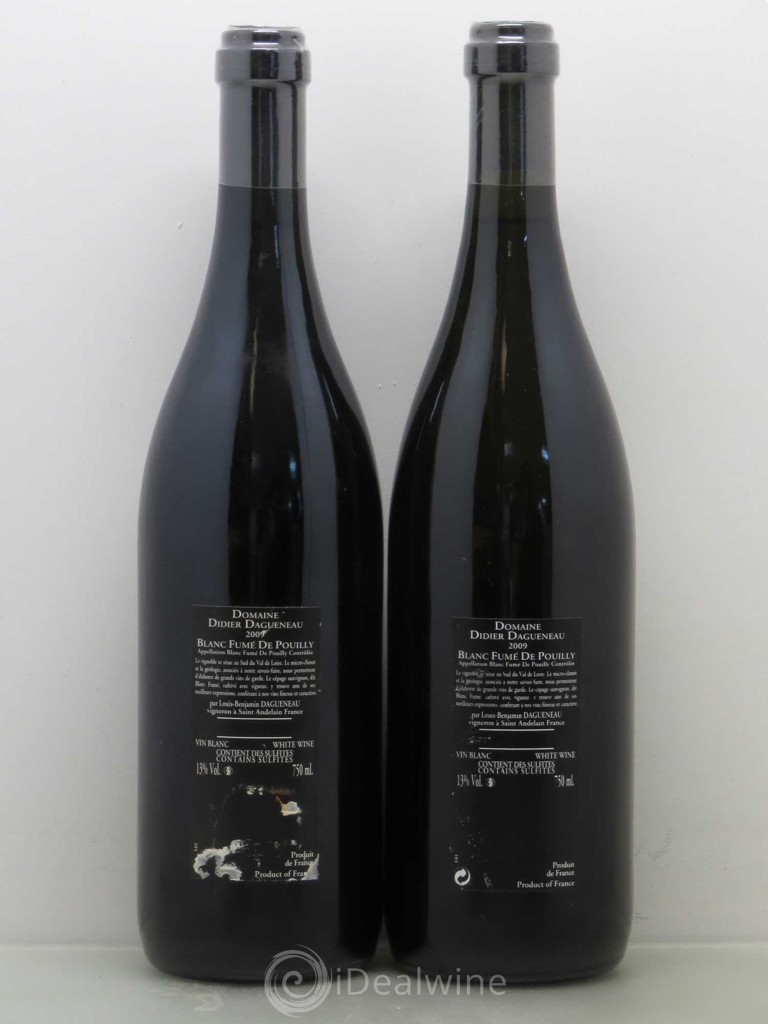 Vin de France (anciennement Pouilly-Fumé) Silex Dagueneau (Domaine Didier - Louis-Benjamin) 2009 - Lot de 2 bouteilles - 1