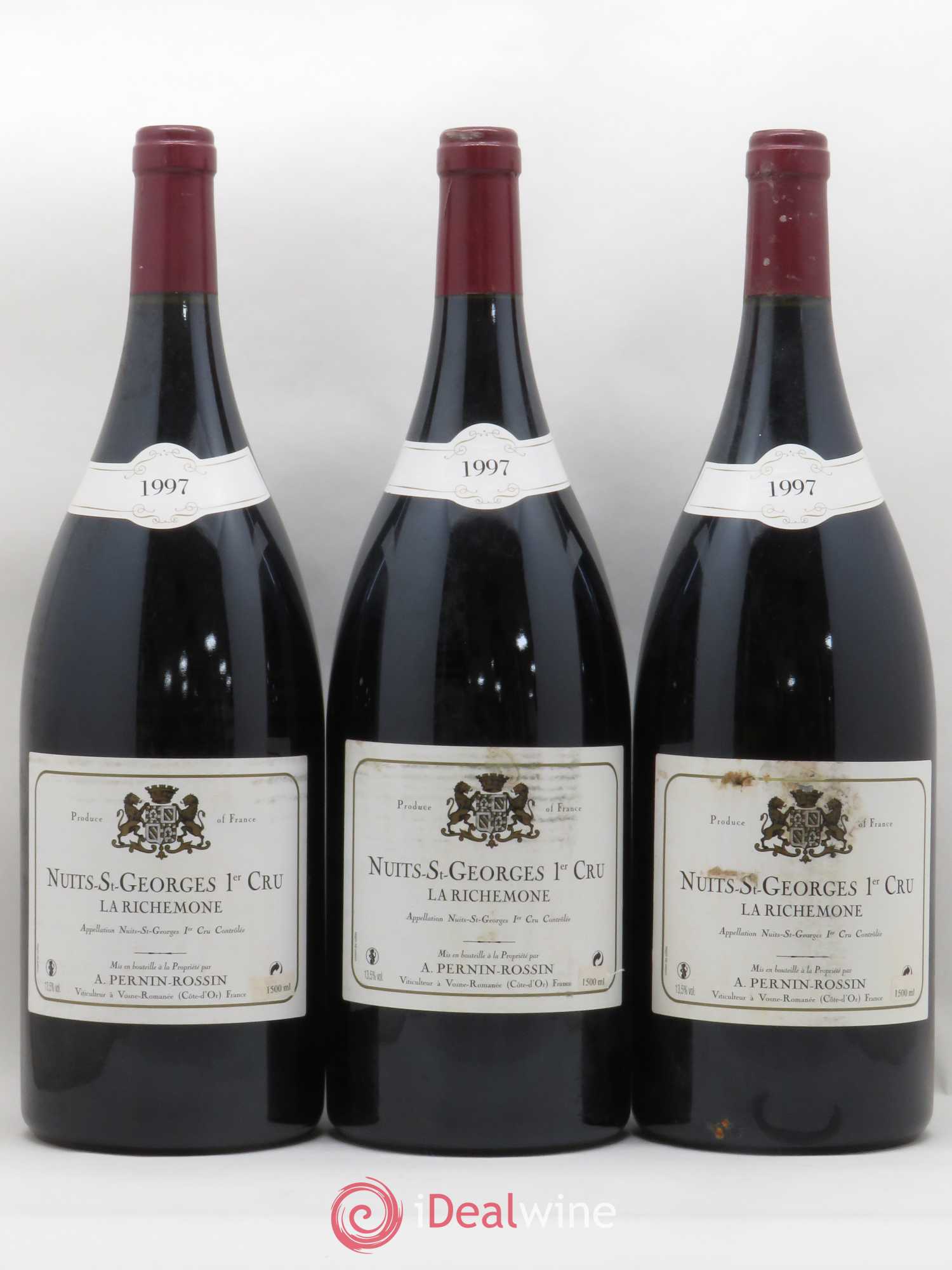 Nuits-Saint-Georges 1er Cru La Richemone Pernin-Rossin 1997 - Lot de 3 magnums - 0
