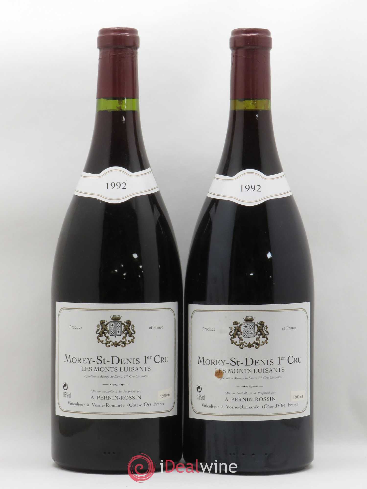 Morey-Saint-Denis 1er Cru Les Mont Luisants Pernin Rossin 1992 - Posten von 2 Magnum - 0
