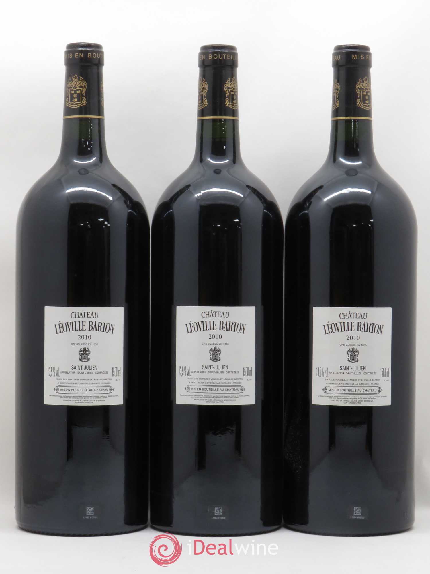 Château Léoville Barton 2ème Grand Cru Classé 2010 - Lot de 3 magnums - 1