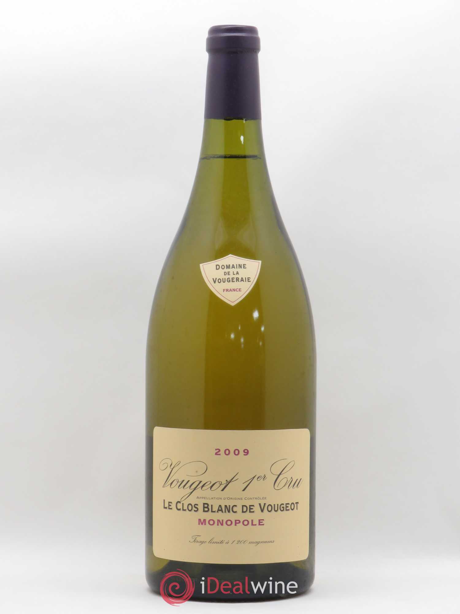 Vougeot 1er Cru Le Clos Blanc de Vougeot La Vougeraie 2009 - Lot de 1 magnum - 0