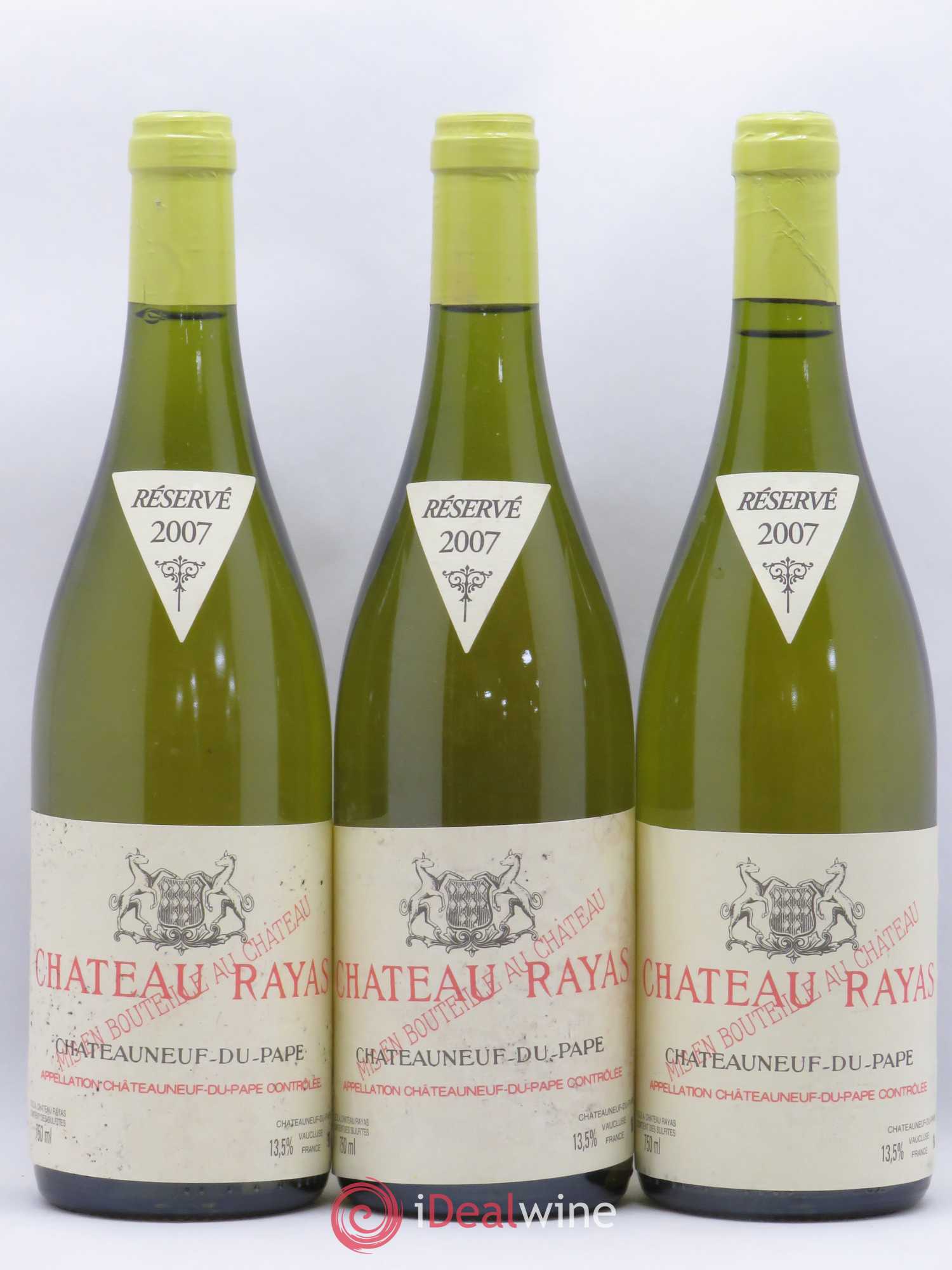 Châteauneuf-du-Pape Château Rayas Emmanuel Reynaud 2007 - Lot de 3 bouteilles - 0