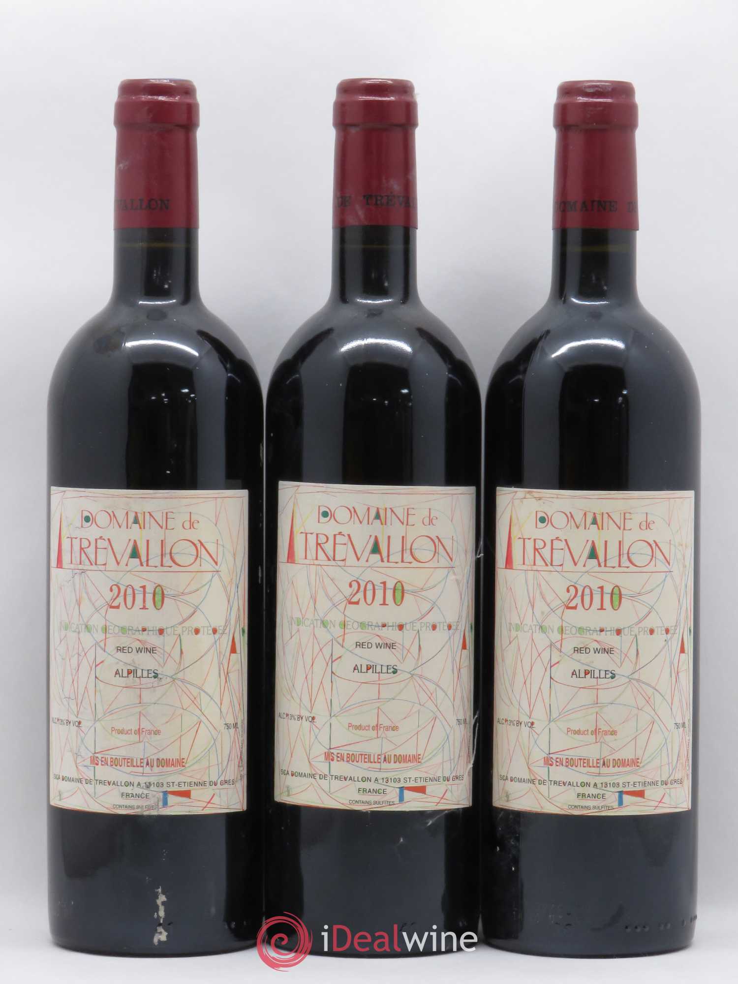 Alpilles Trévallon (Domaine de) Eloi Dürrbach 2010 - Lot de 3 bouteilles - 0