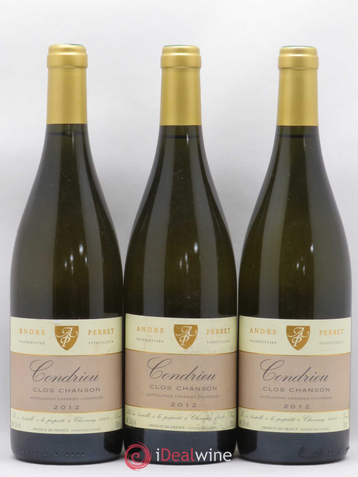 Condrieu André Perret Clos Chanson 2012 - Posten von 3 Flaschen - 0
