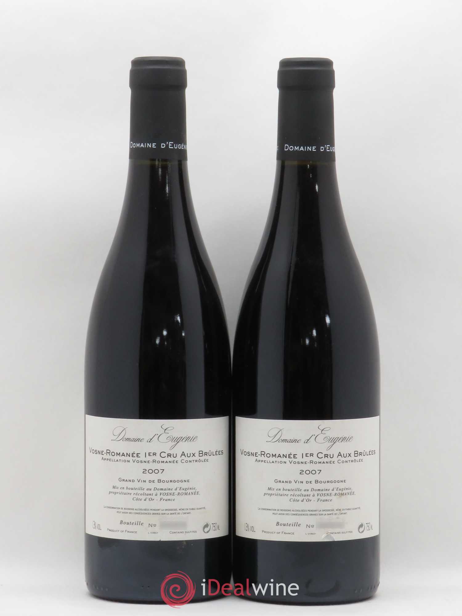 Vosne-Romanée 1er Cru Aux Brûlées Domaine René Engel - Domaine Eugénie 2007 - Lot de 2 bouteilles - 1