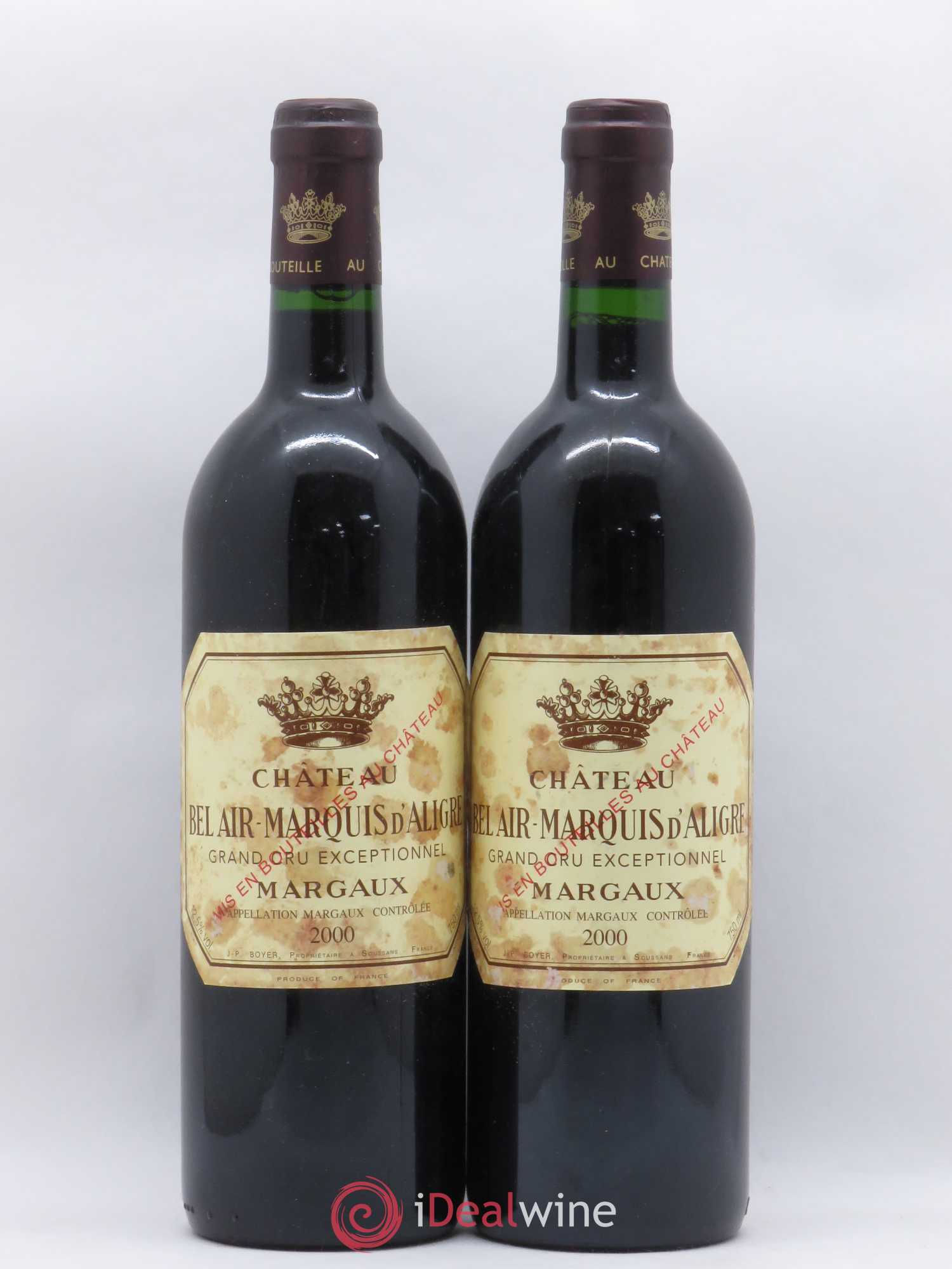 Château Bel Air Marquis d'Aligre 2000 - Lot de 2 bouteilles - 0