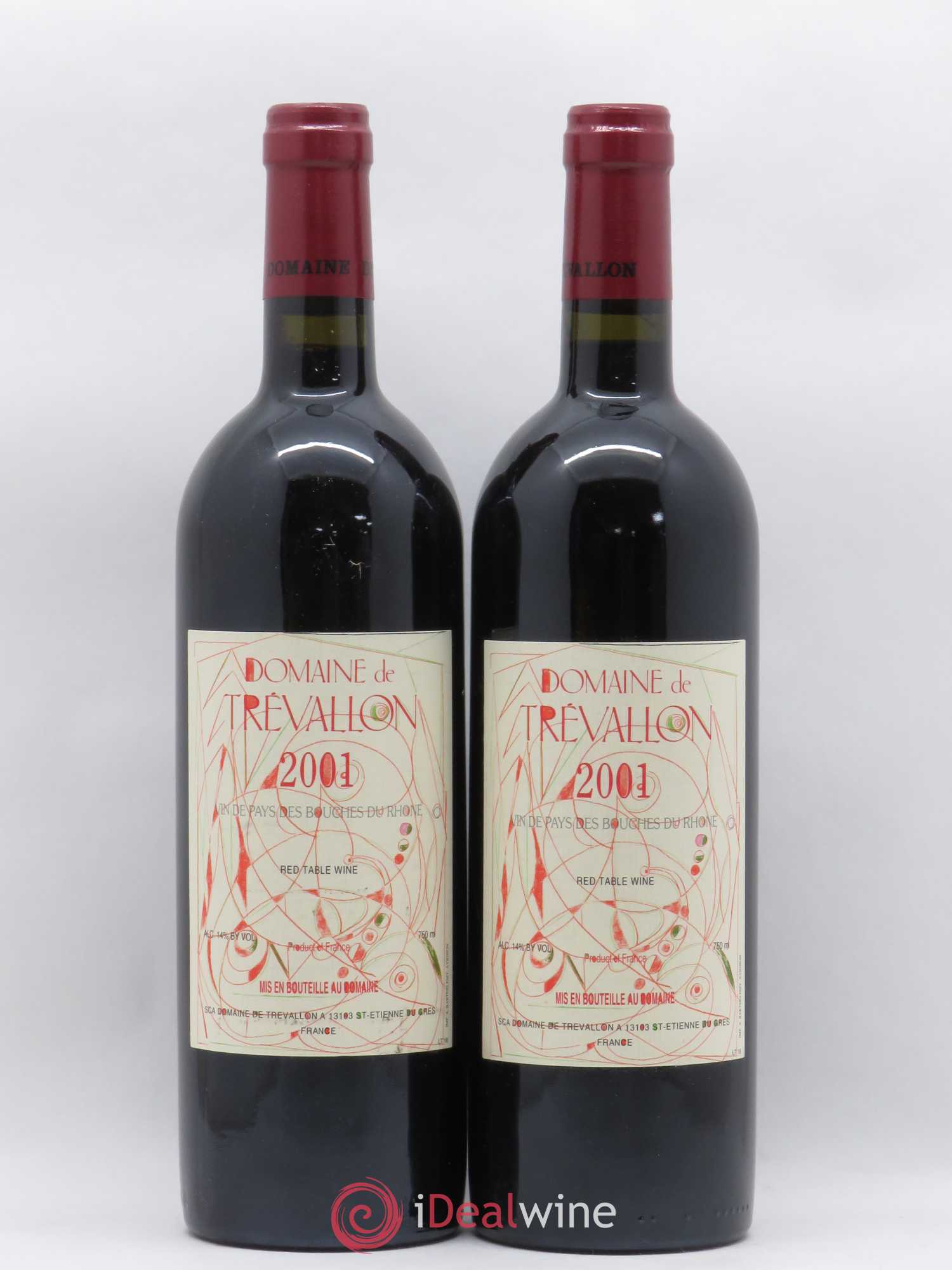 VDP Bouches du Rhône Trévallon (Domaine de) Eloi Dürrbach 2001 - Lot de 2 bouteilles - 0