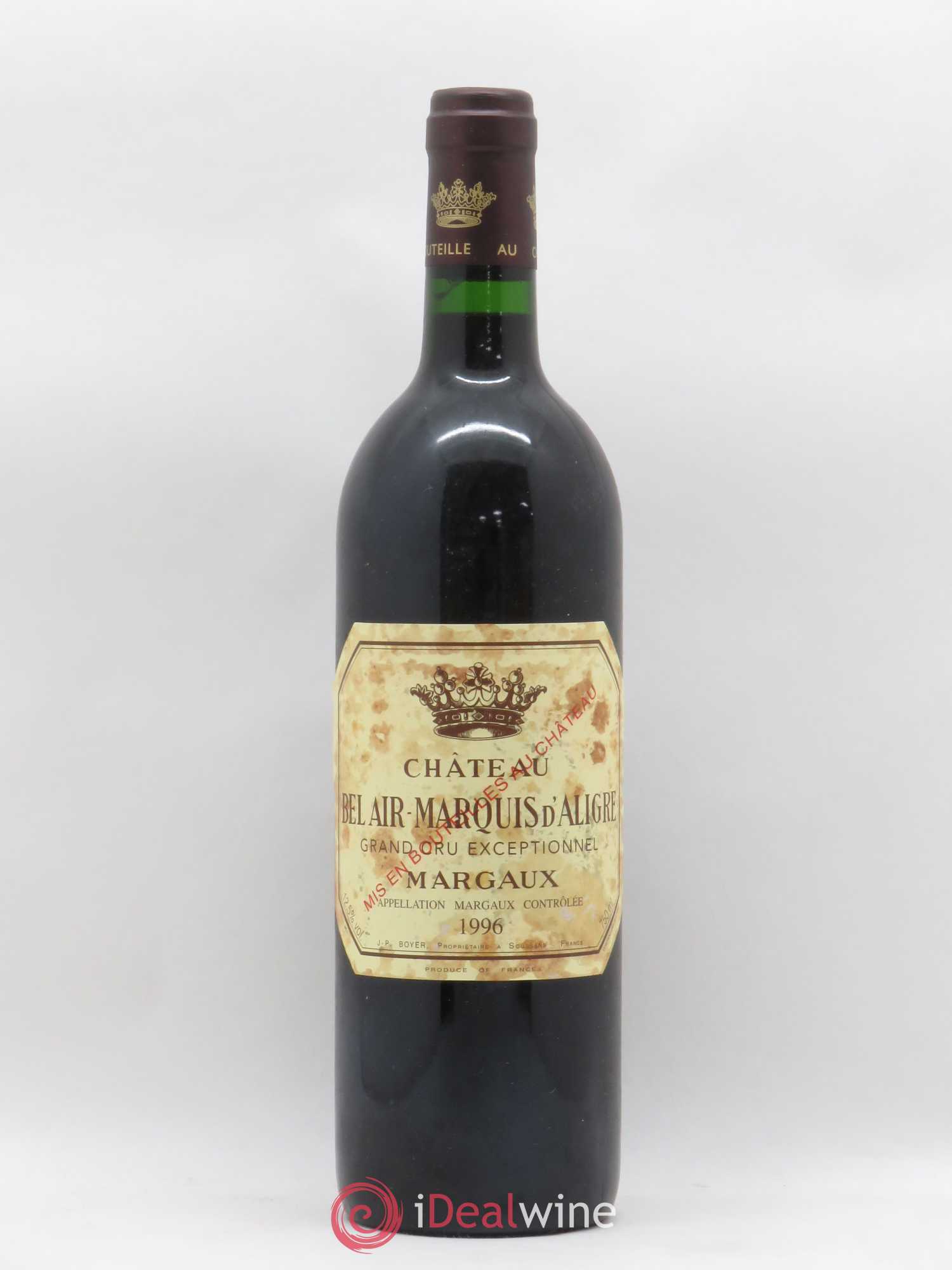 Château Bel Air Marquis d'Aligre 1996 - Lot de 1 bouteille - 0